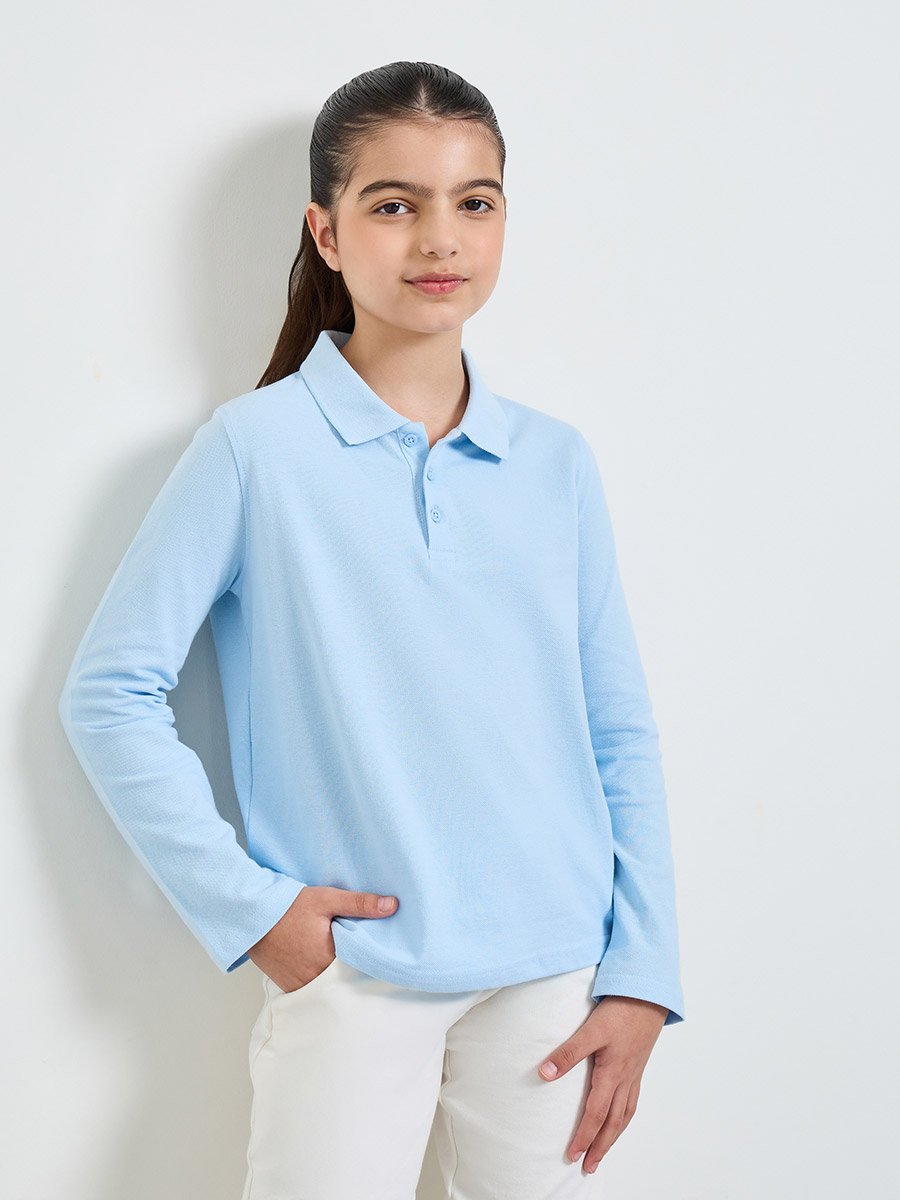 Teens Pack of 2 - Cotton Long Sleeves Polo T-Shirt