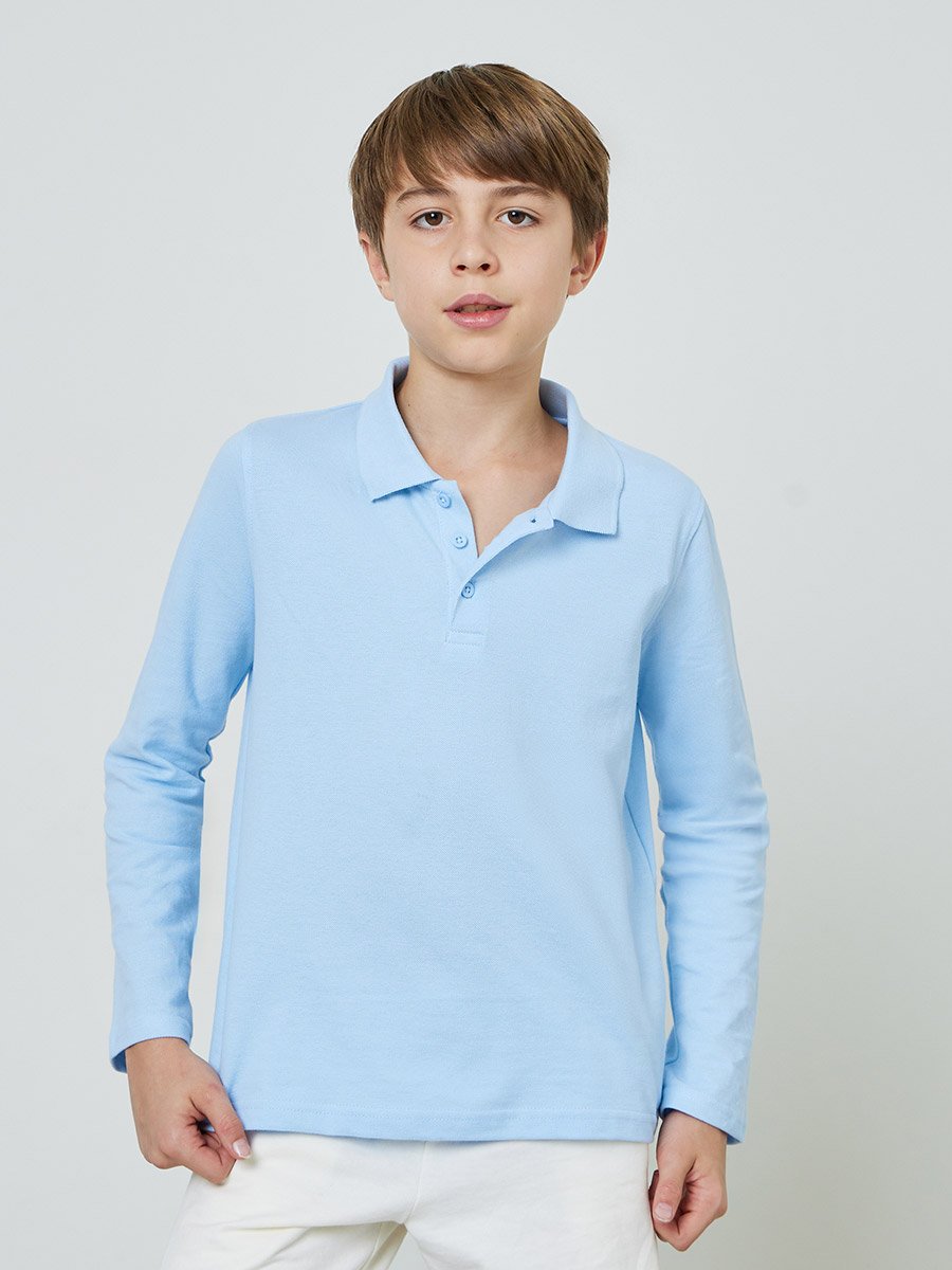 Teens Pack of 2 - Cotton Long Sleeves Polo T-Shirt
