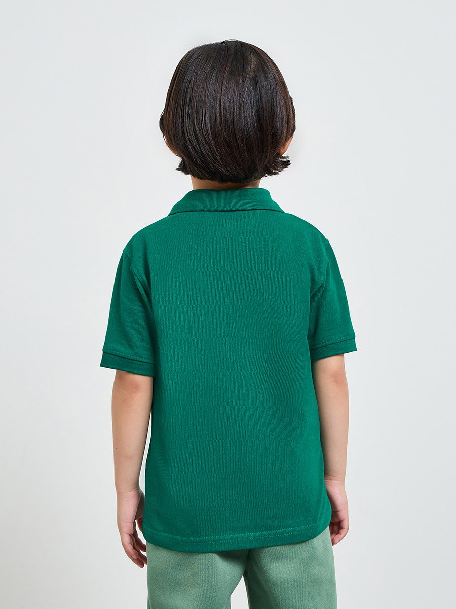 Pack of 2 - Kids Unisex Solid Cotton Polo T-Shirt