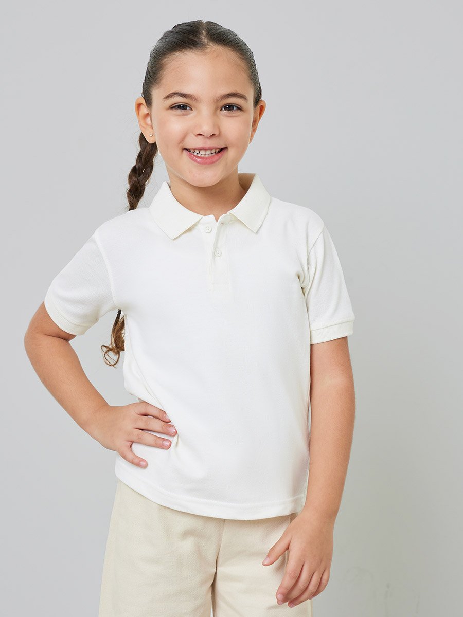 Pack of 2 - Kids Unisex Solid Cotton Polo T-Shirt