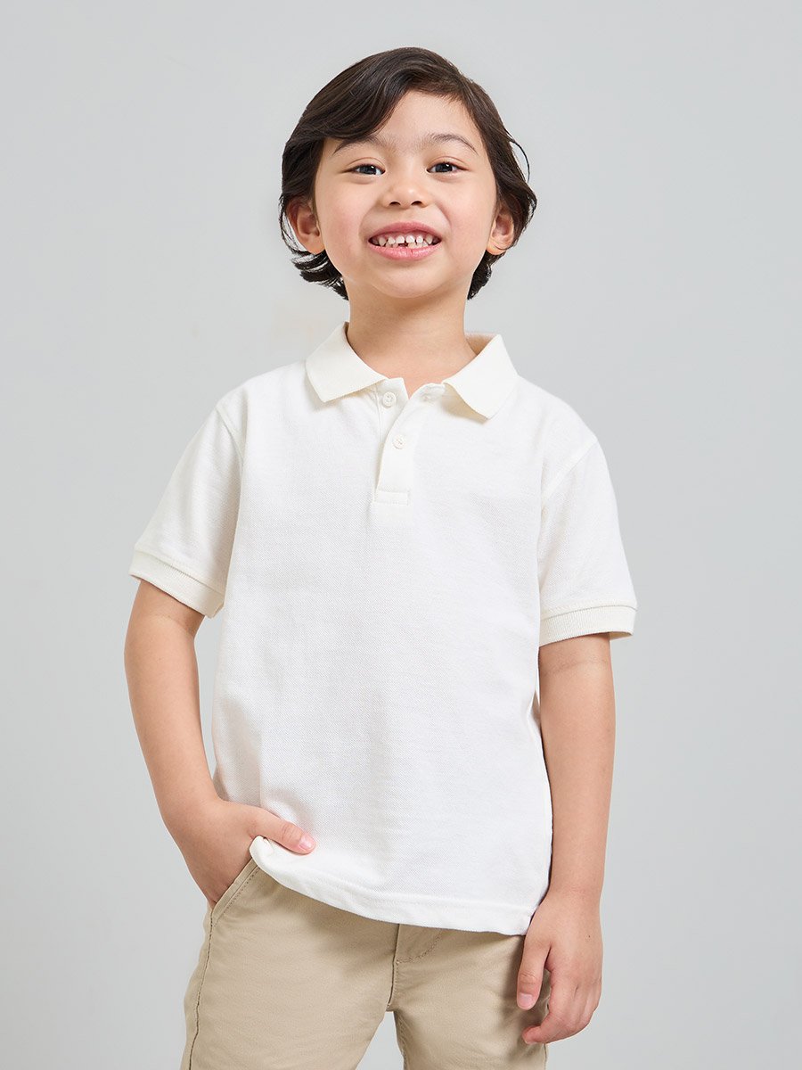 Pack of 2 - Kids Unisex Solid Cotton Polo T-Shirt