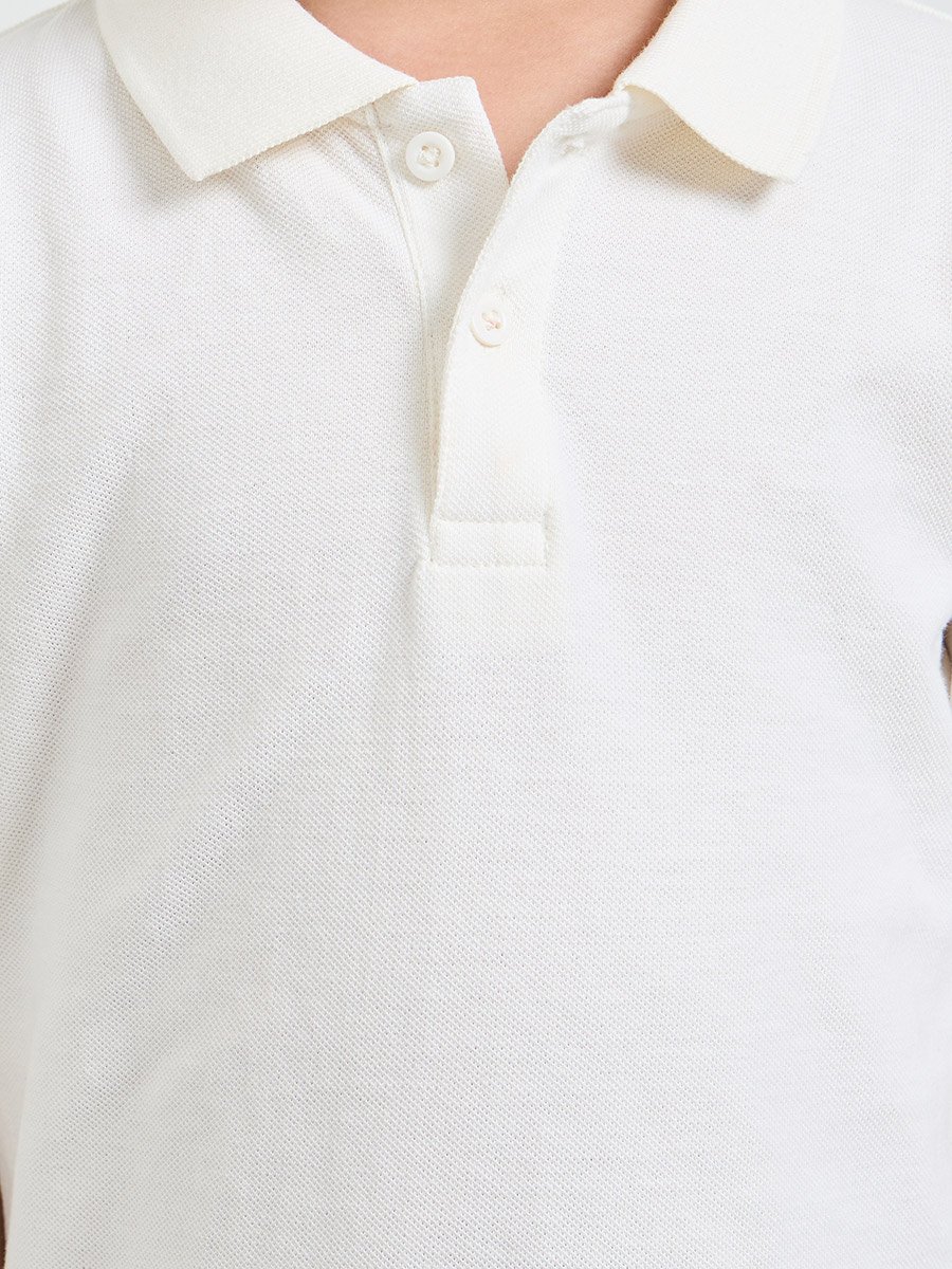 Pack of 2 - Kids Unisex Solid Cotton Polo T-Shirt