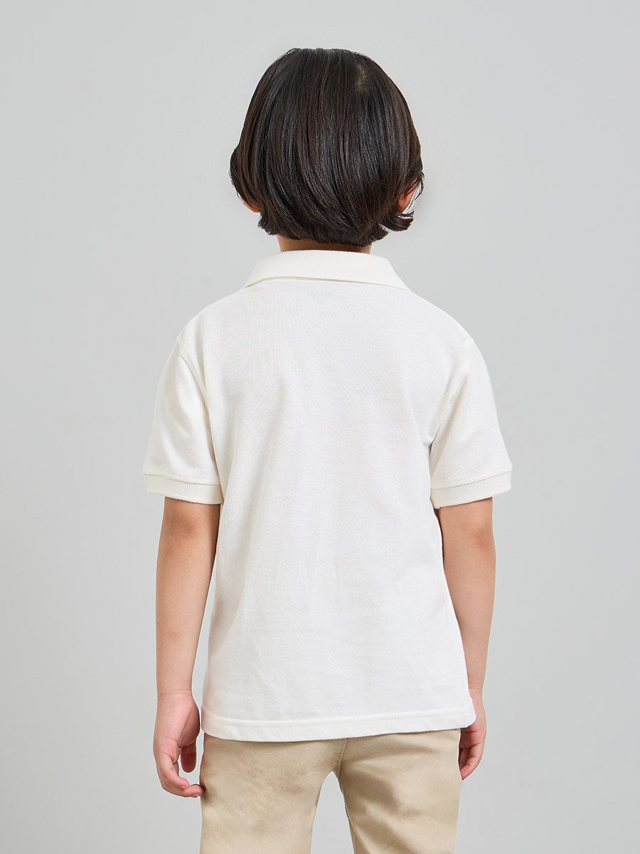 Pack of 2 - Kids Unisex Solid Cotton Polo T-Shirt