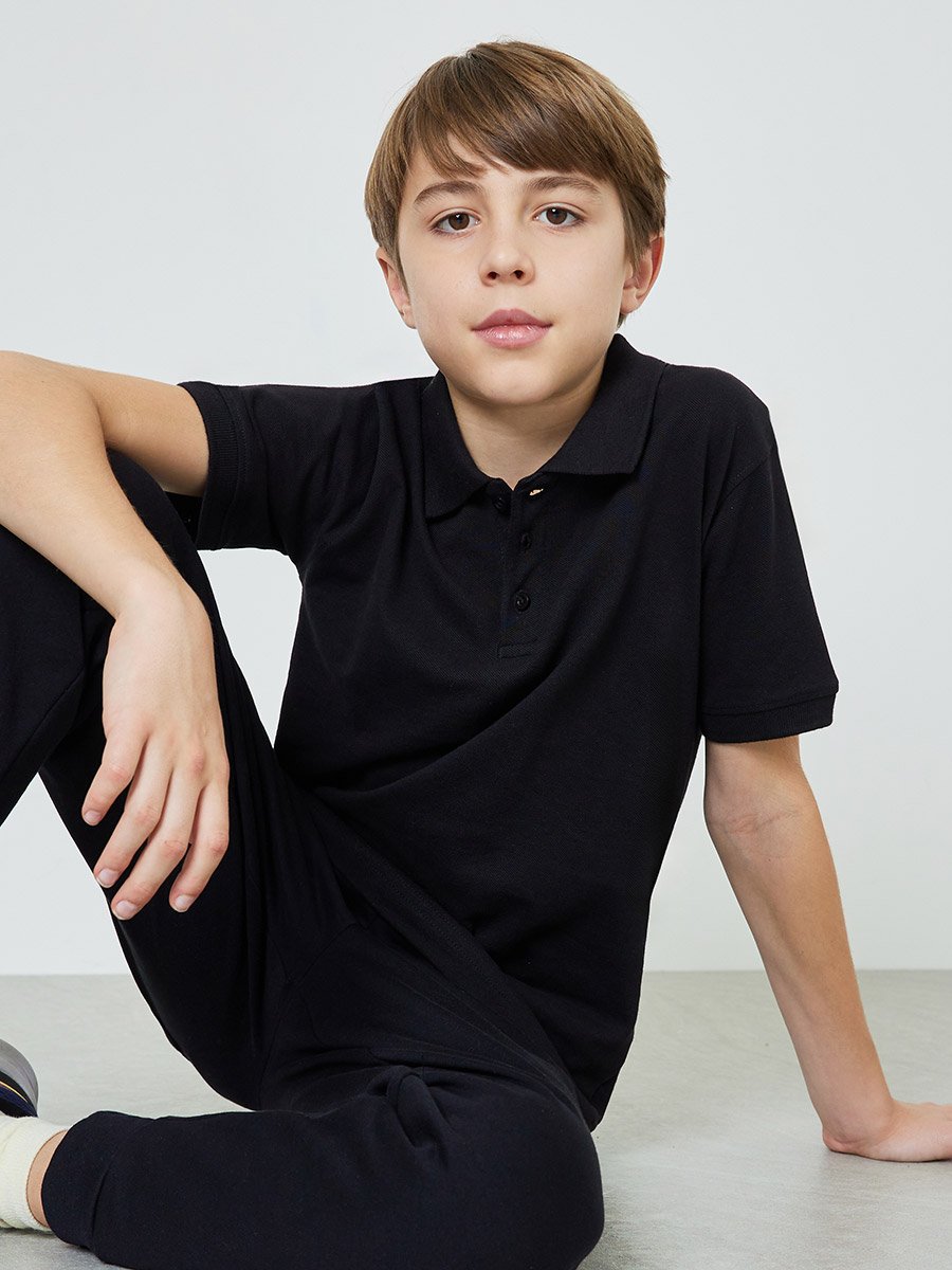 Pack of 2 - Teen Unisex Solid Cotton Polo T-Shirt