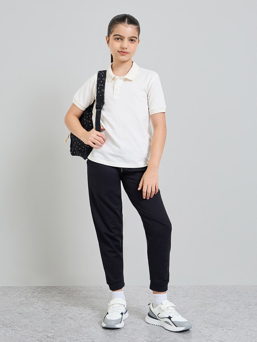 Pack of 2 - Teen Unisex Solid Cotton Polo T-Shirt