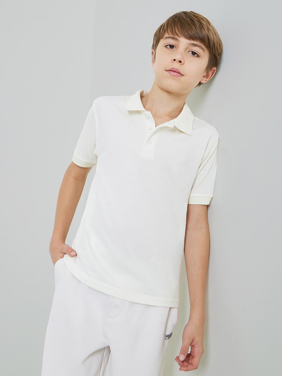 Pack of 2 - Teen Unisex Solid Cotton Polo T-Shirt