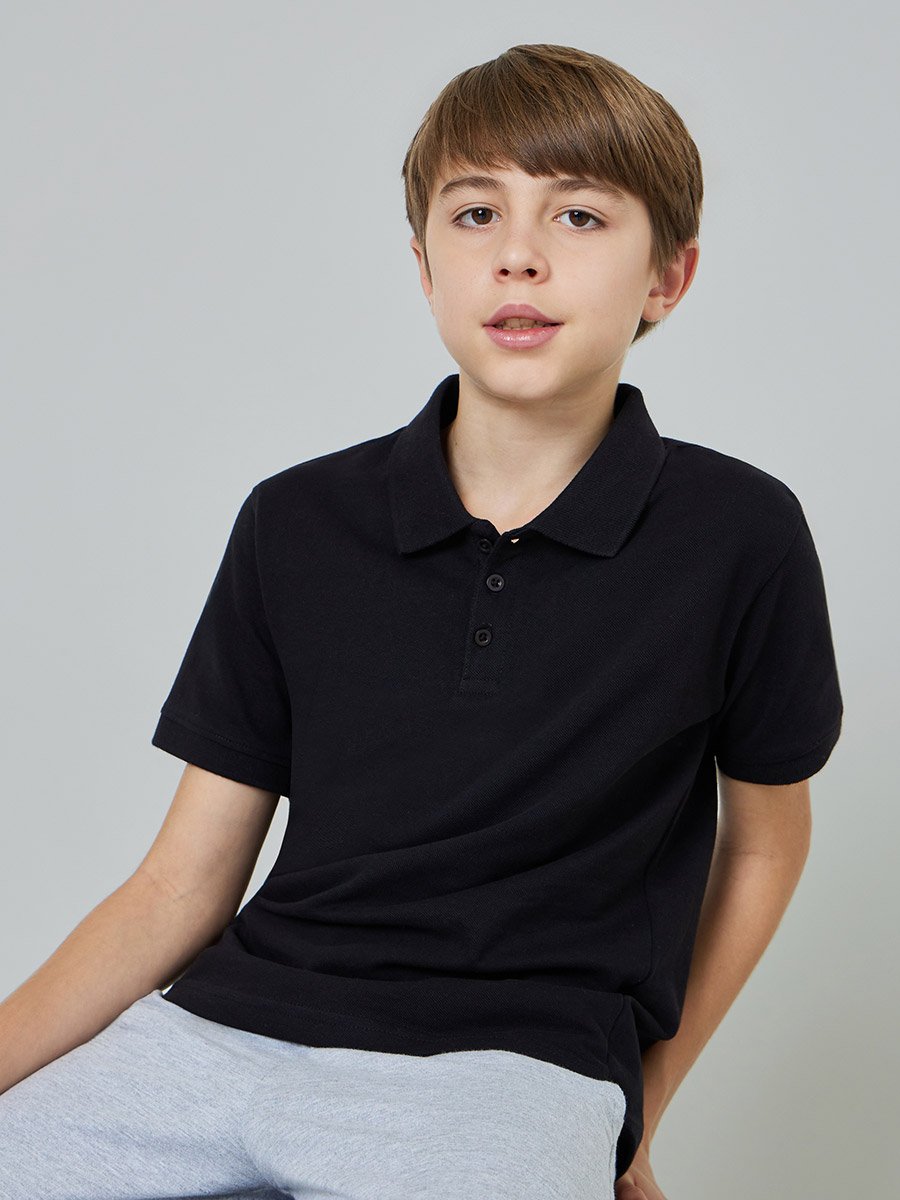 Pack of 2 - Teen Unisex Solid Cotton Polo T-Shirt