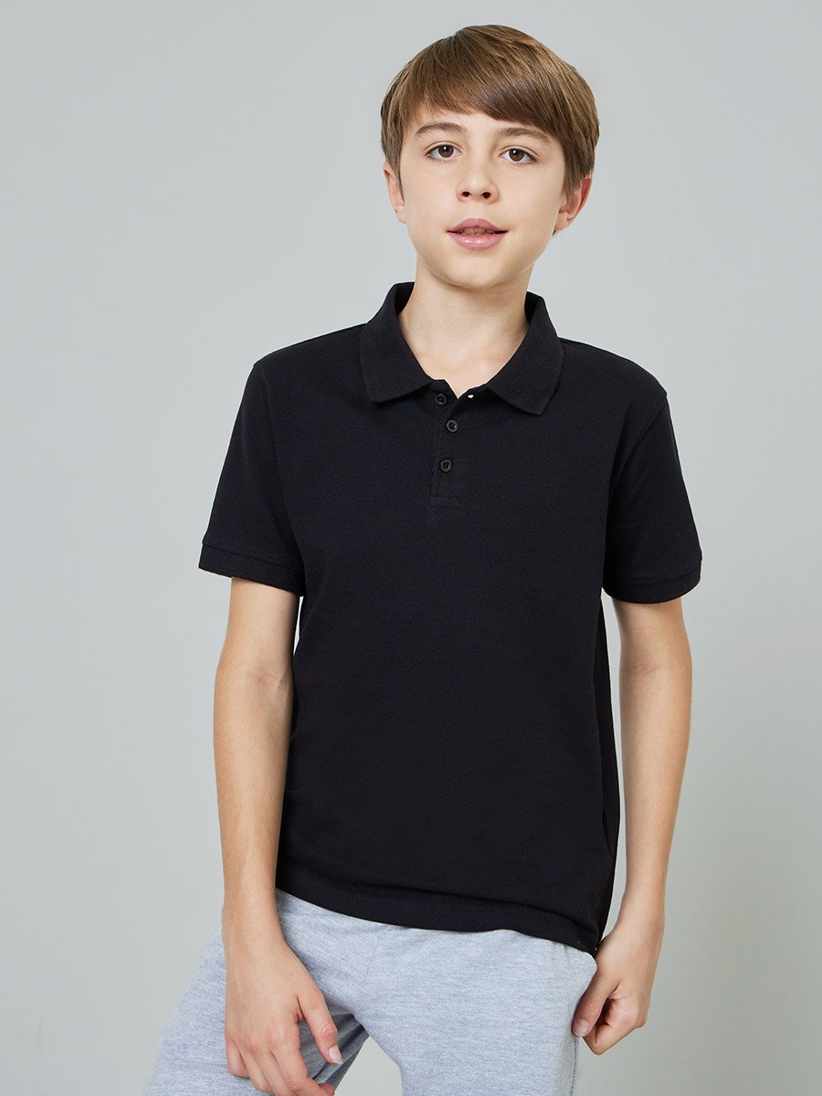 Pack of 2 - Teen Unisex Solid Cotton Polo T-Shirt