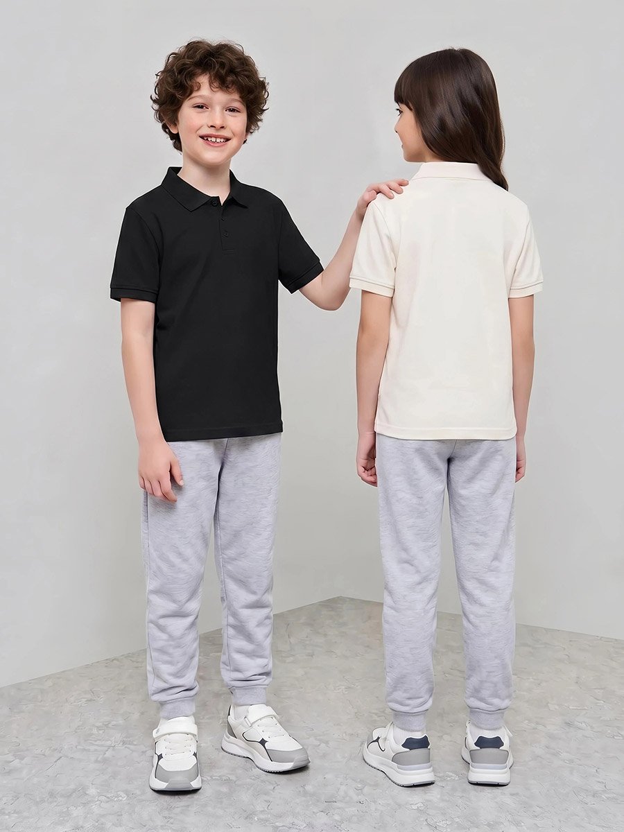 Pack of 2 - Teen Unisex Solid Cotton Polo T-Shirt