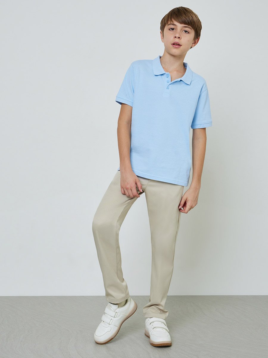 Pack of 2 - Teen Unisex Solid Cotton Polo T-Shirt