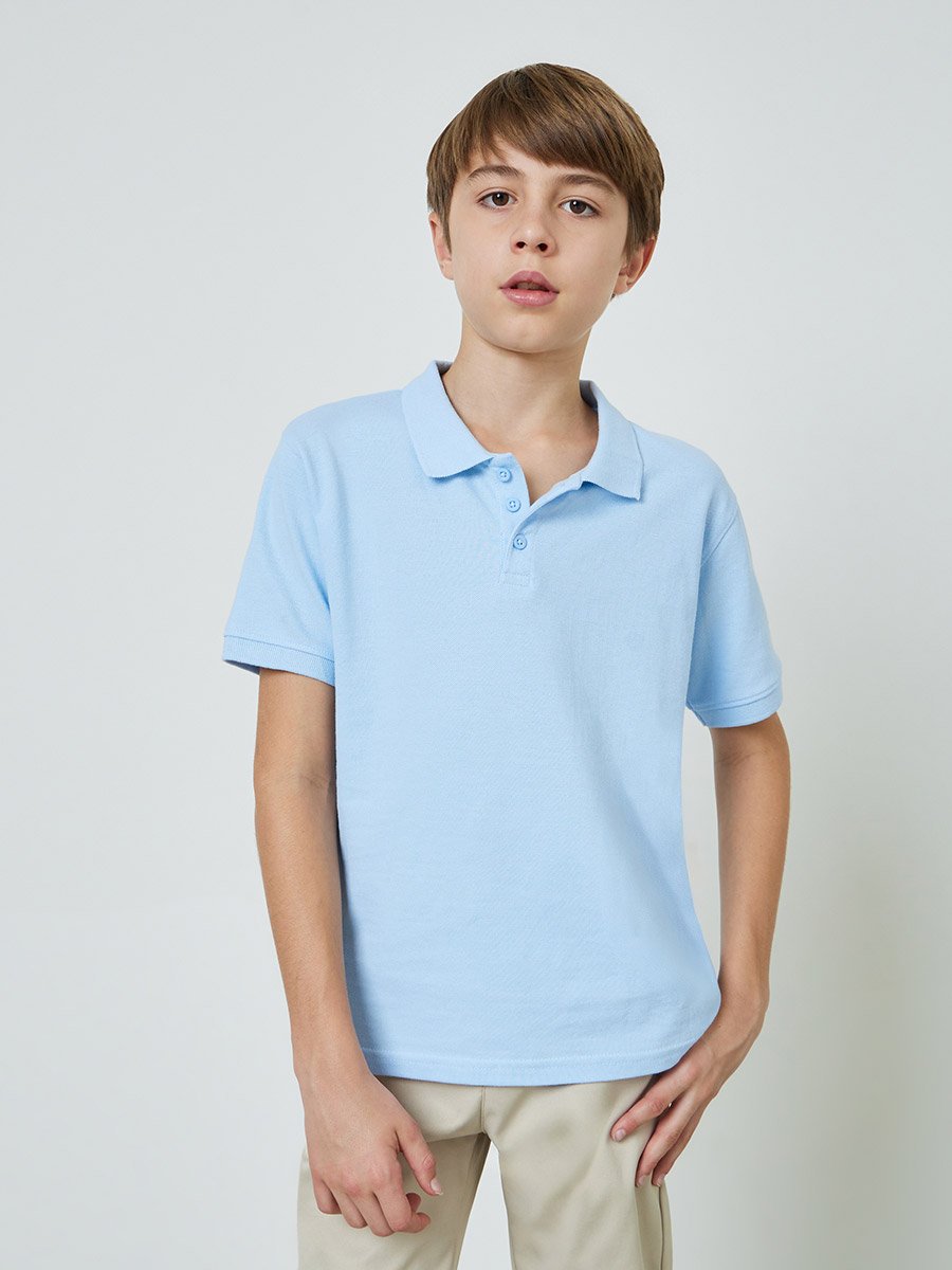 Pack of 2 - Teen Unisex Solid Cotton Polo T-Shirt