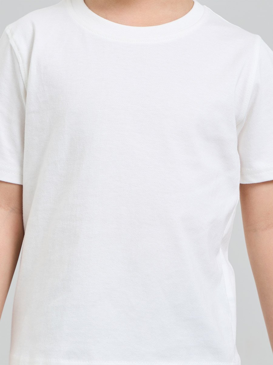 Pack of 2 - Kids Unisex Solid Cotton T-Shirt