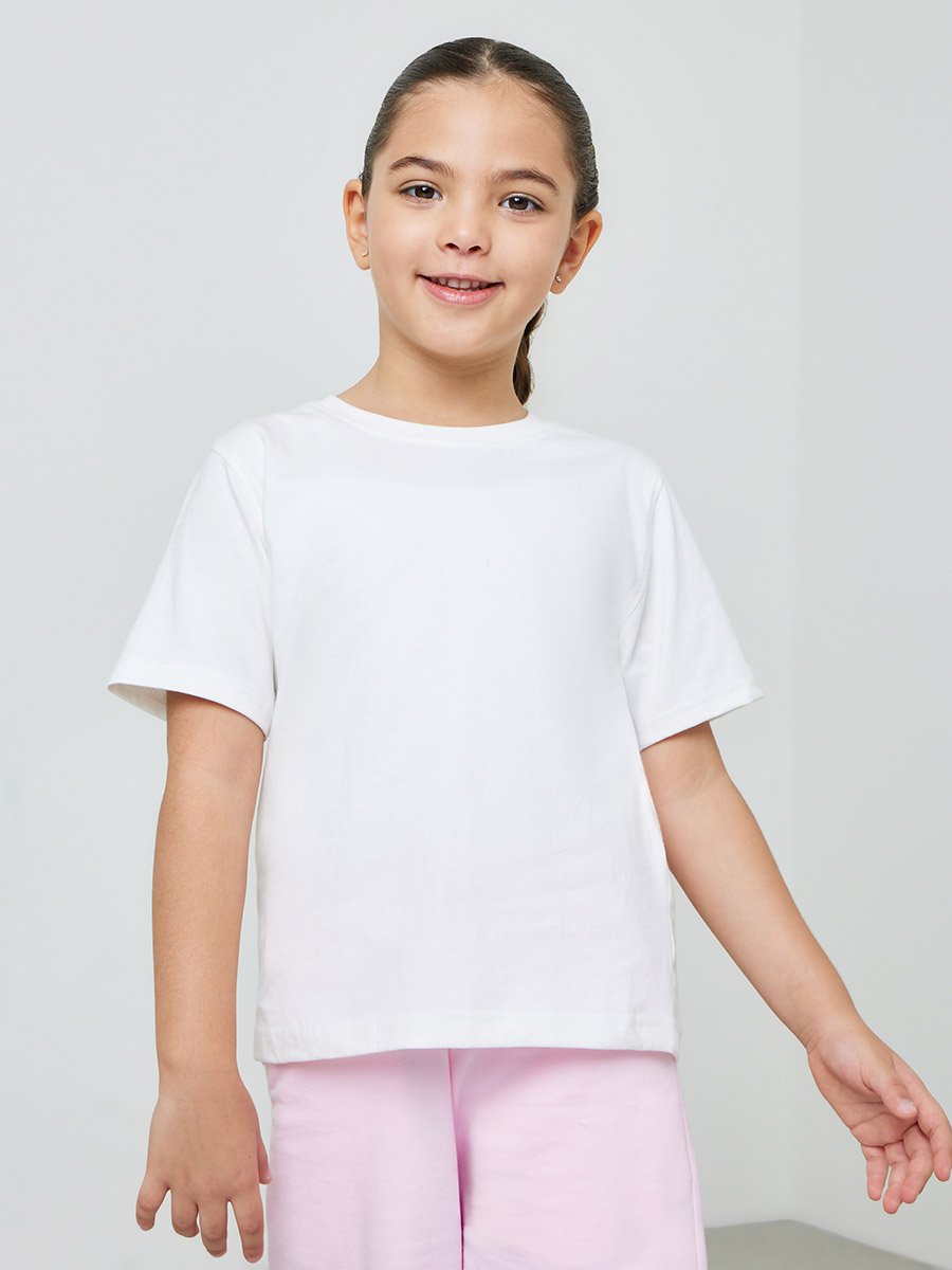 Pack of 2 - Kids Unisex Solid Cotton T-Shirt