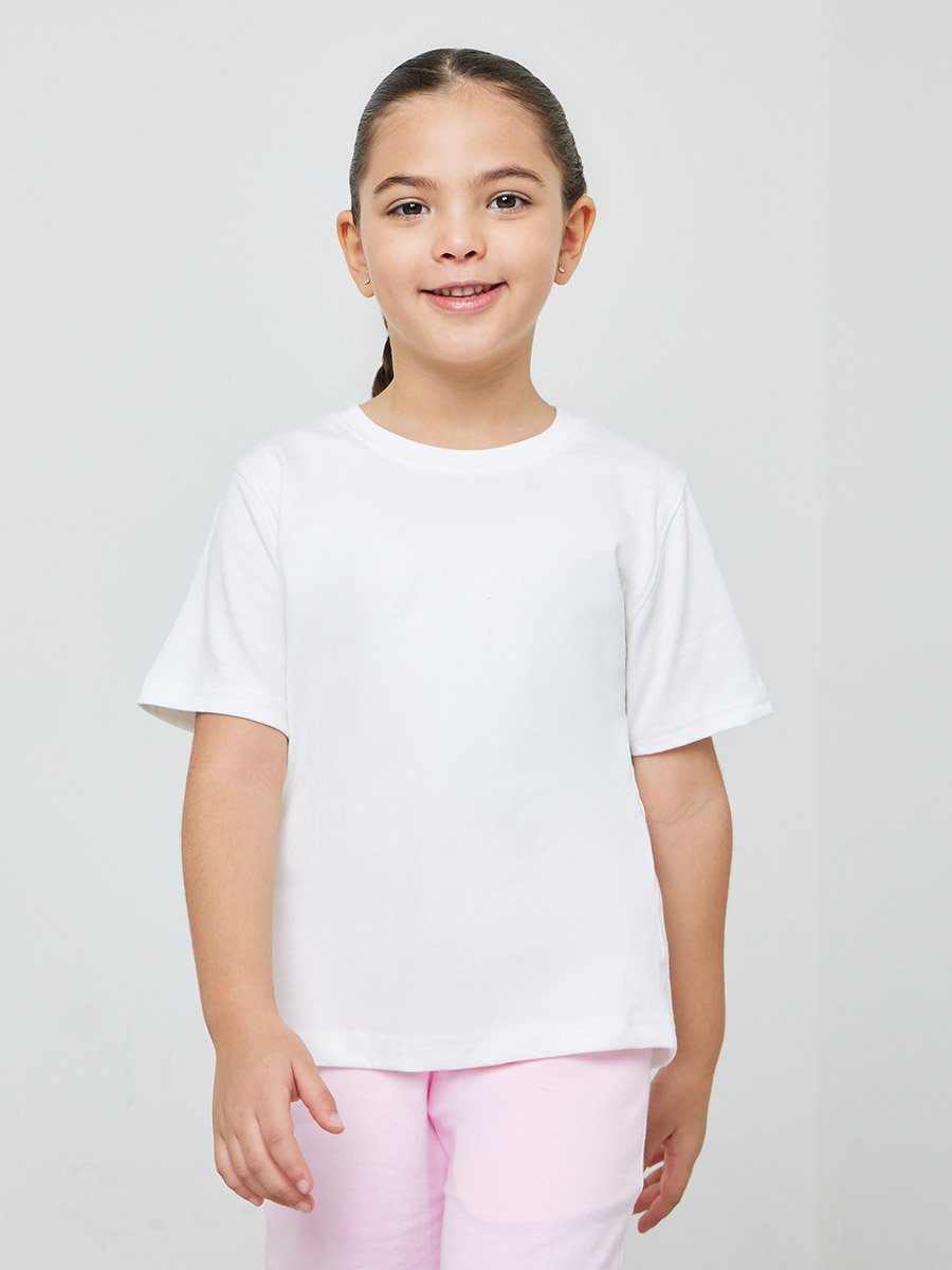 Pack of 2 - Kids Unisex Solid Cotton T-Shirt