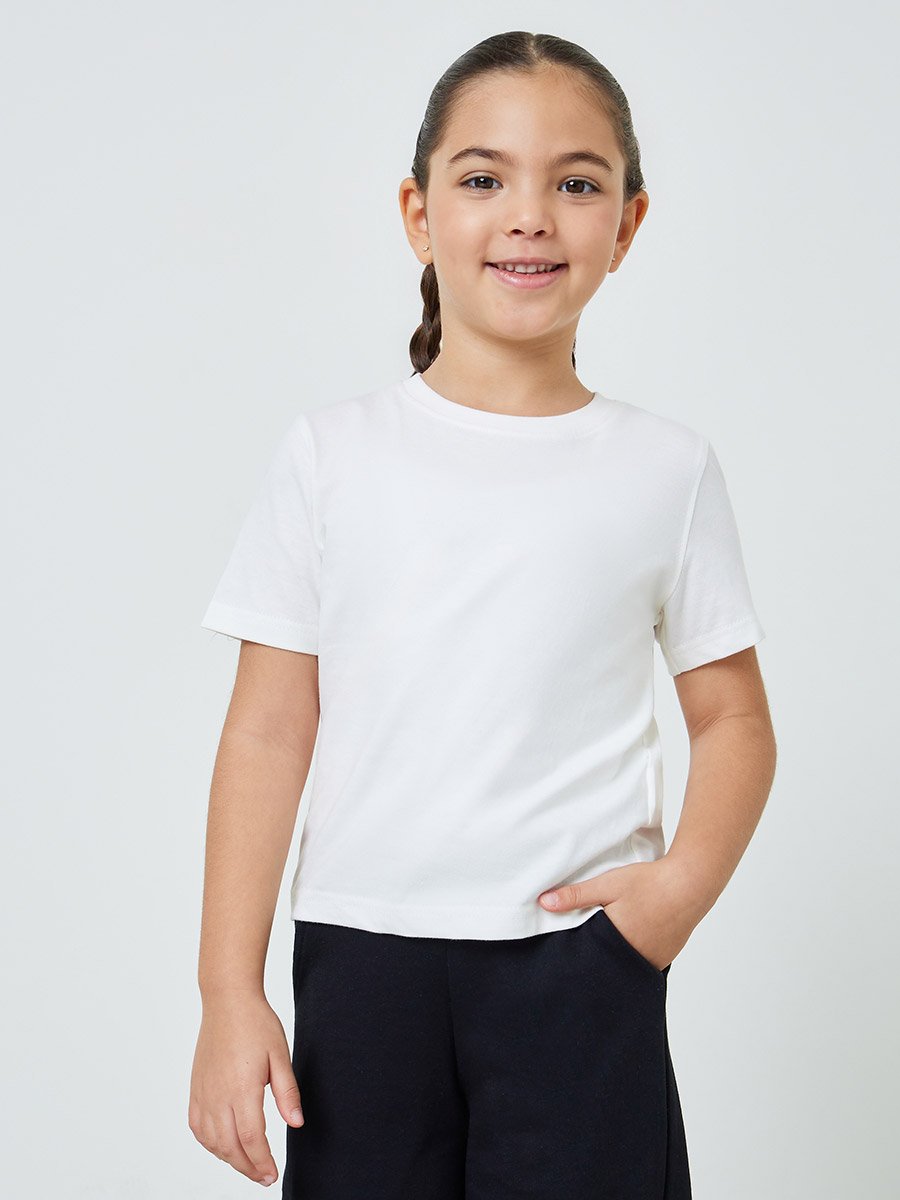 Pack of 2 - Kids Unisex Solid Cotton T-Shirt