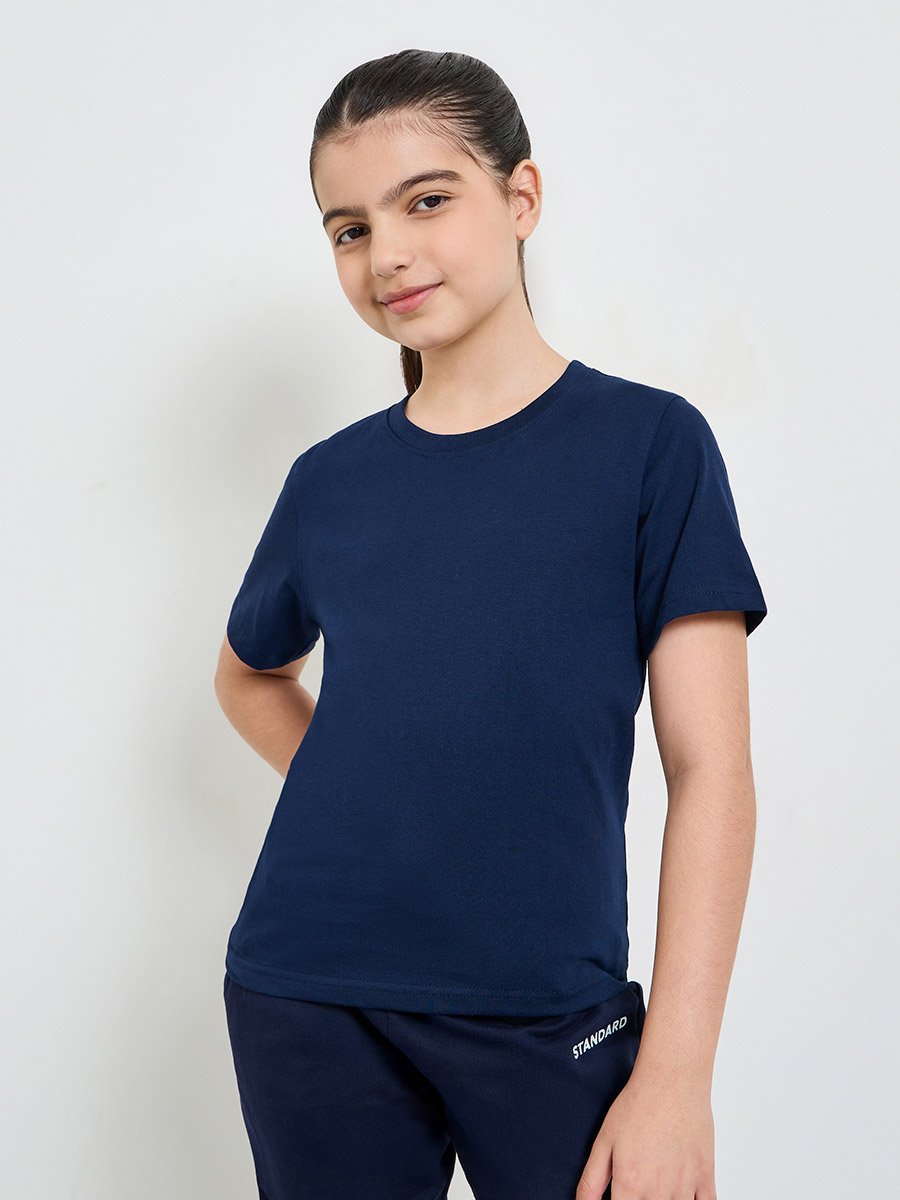 Pack of 2 - Teen Unisex Solid Cotton T-Shirt
