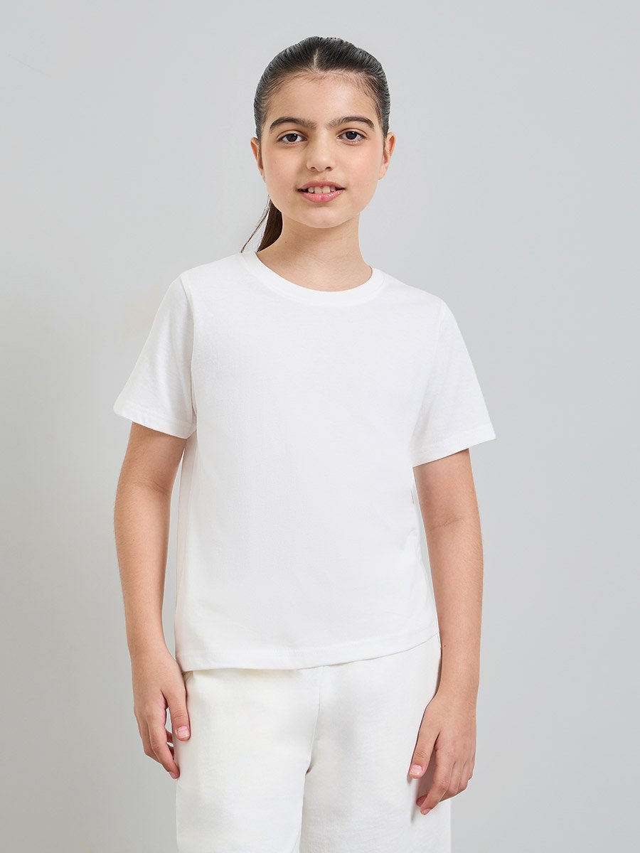 Pack of 2 - Teen Unisex Solid Cotton T-Shirt