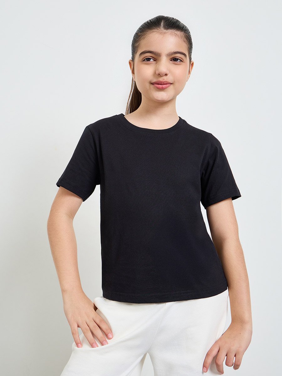 Pack of 2 - Teen Unisex Solid Cotton T-Shirt