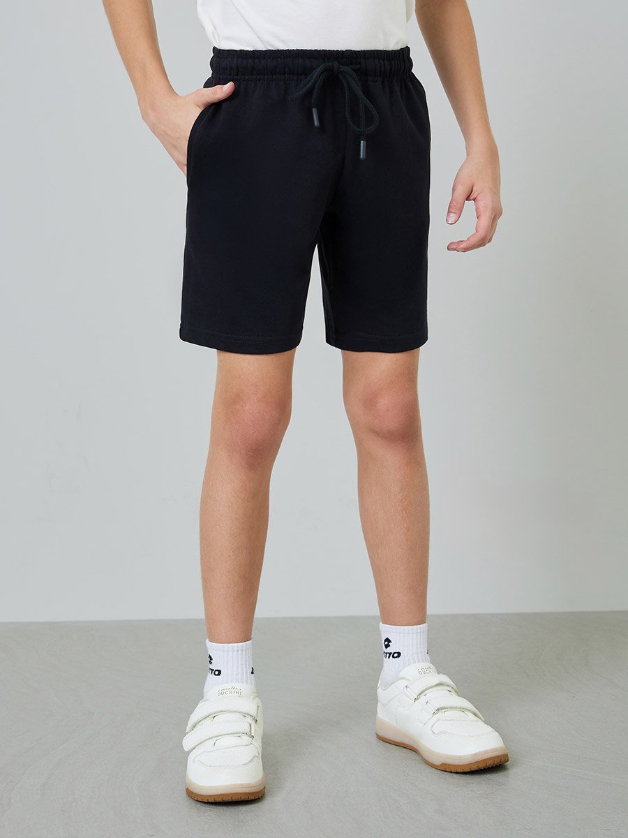 Teens Pack of 2 - Cotton Knitted Drawstring Shorts