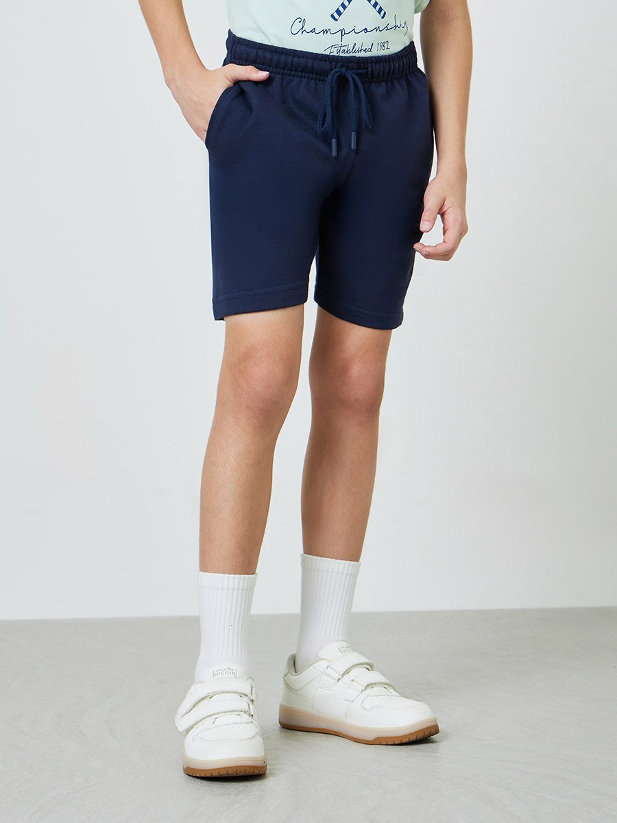 Teens Pack of 2 - Cotton Knitted Drawstring Shorts