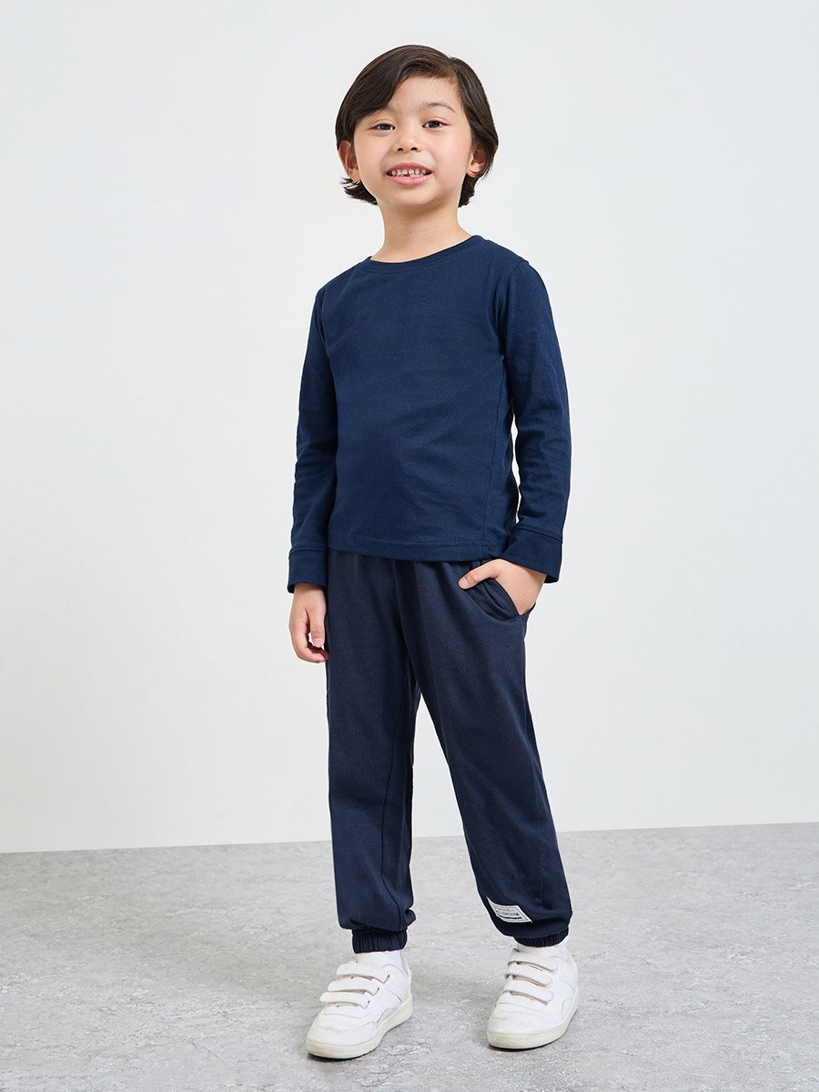 Kids Unisex Regular Fit Long Sleeve Cotton T-Shirt