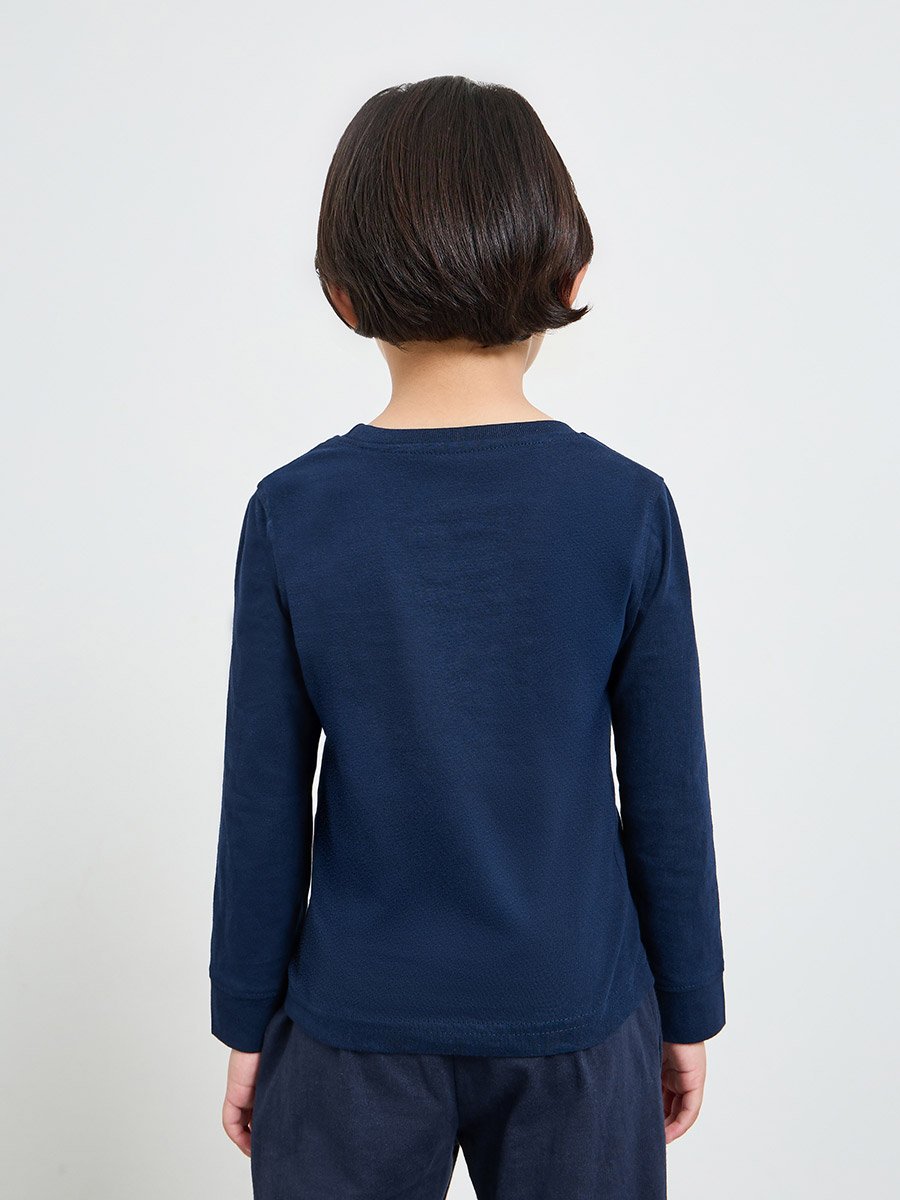 Kids Unisex Regular Fit Long Sleeve Cotton T-Shirt