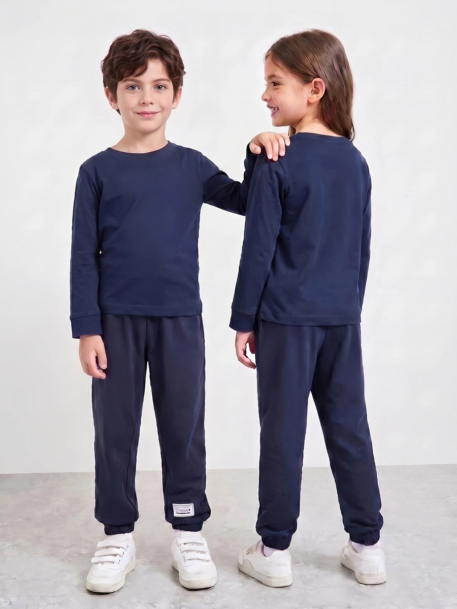 Kids Unisex Regular Fit Long Sleeve Cotton T-Shirt