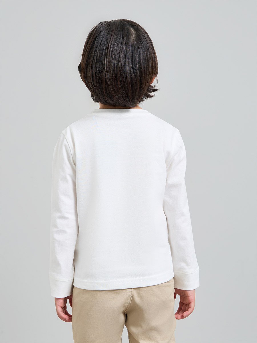 Kids Unisex Regular Fit Long Sleeve Cotton T-Shirt