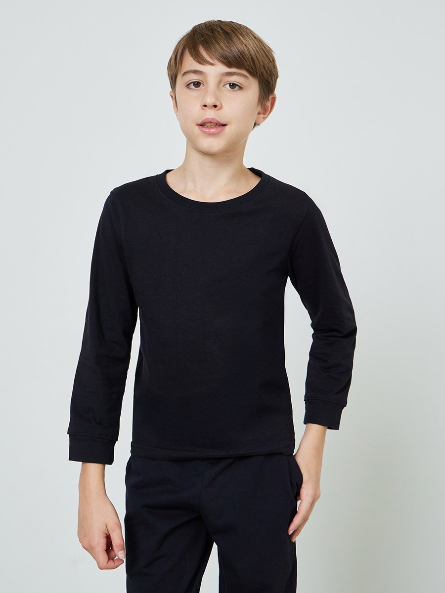 Teen Unisex Regular Fit Long Sleeves Cotton T-Shirt