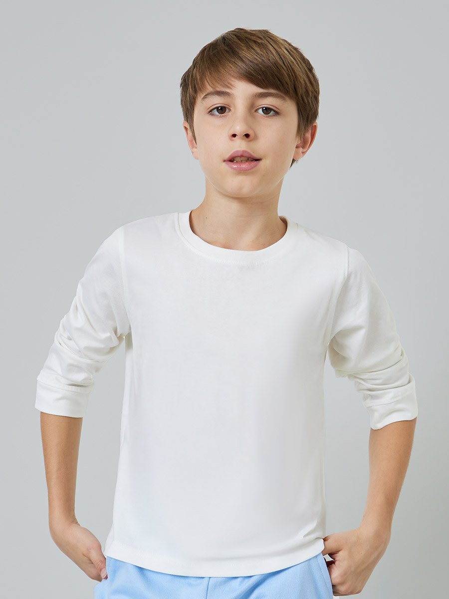 Teen Unisex Regular Fit Long Sleeves Cotton T-Shirt