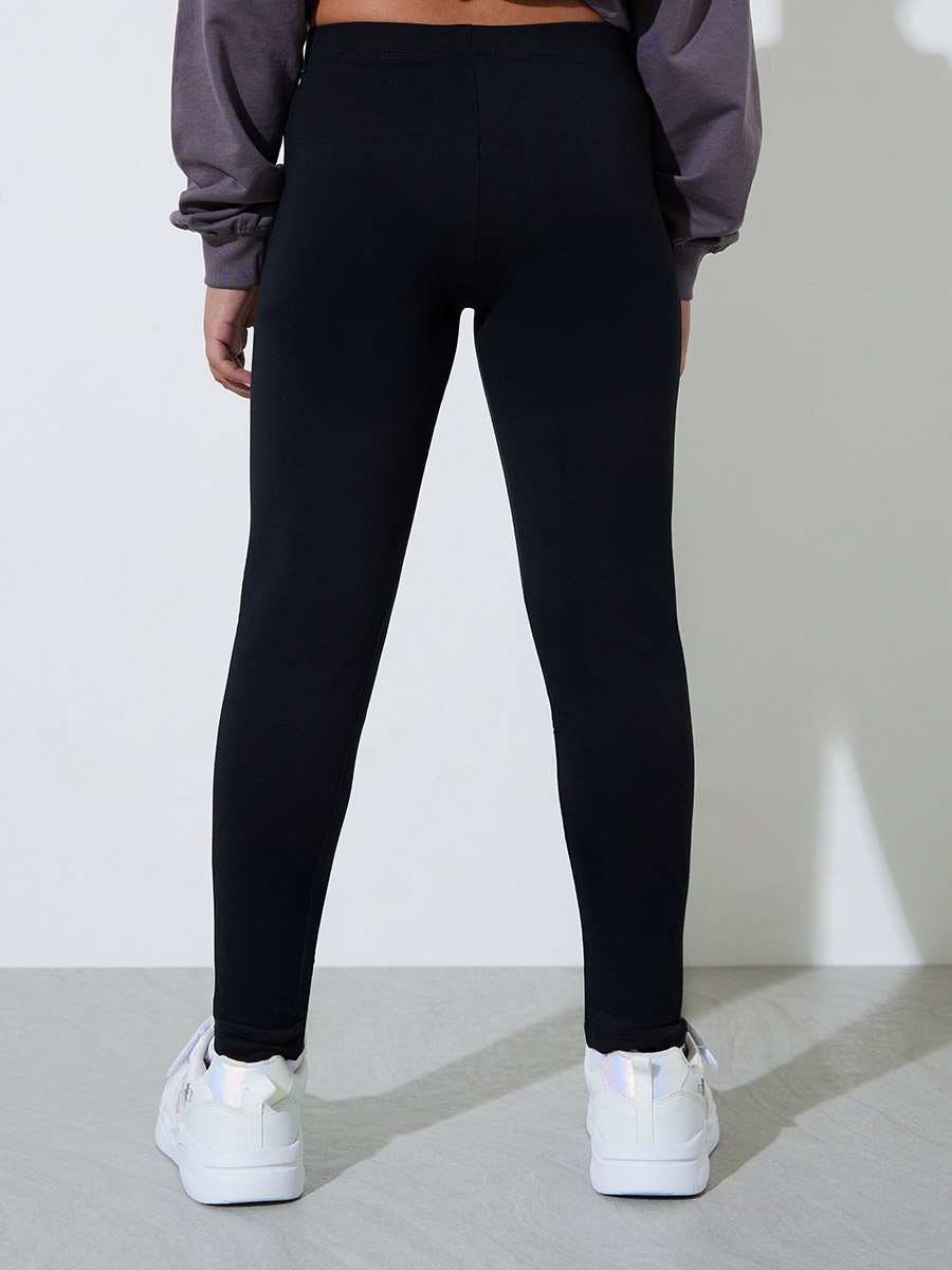 Pack of 2 - Teen Girls Black Full-Length Leggings