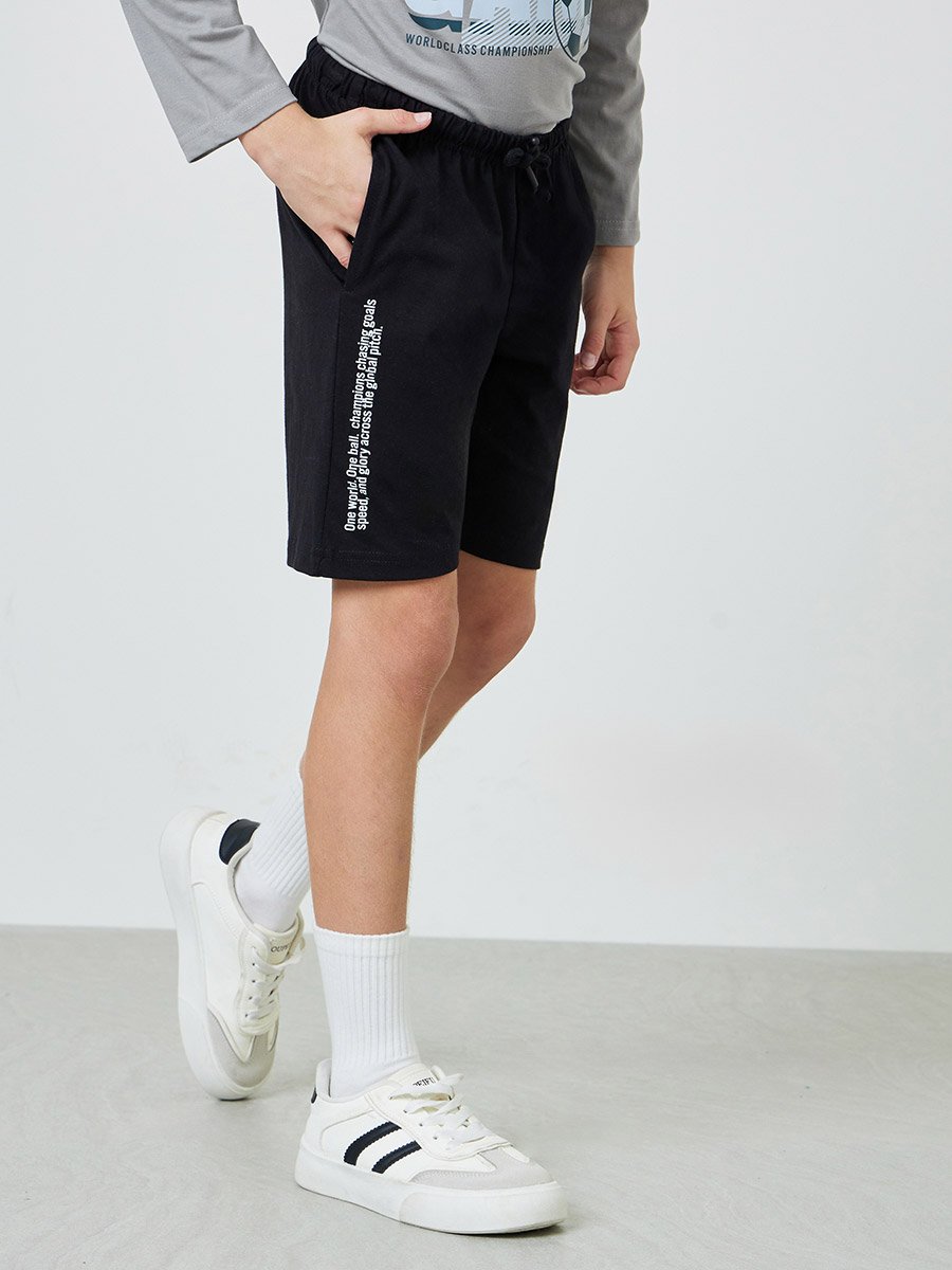 Teens Cotton Regular Fit T-Shirt and Shorts Set