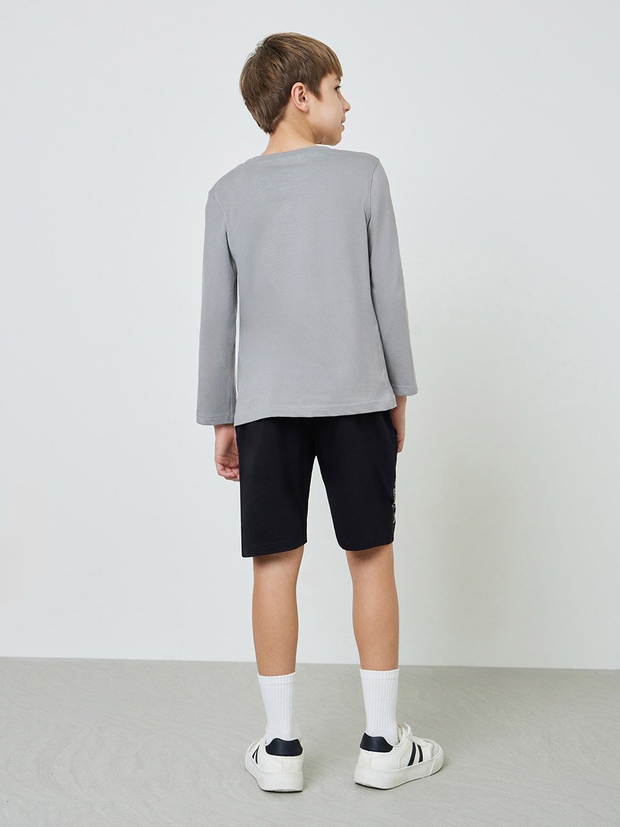 Teens Cotton Regular Fit T-Shirt and Shorts Set
