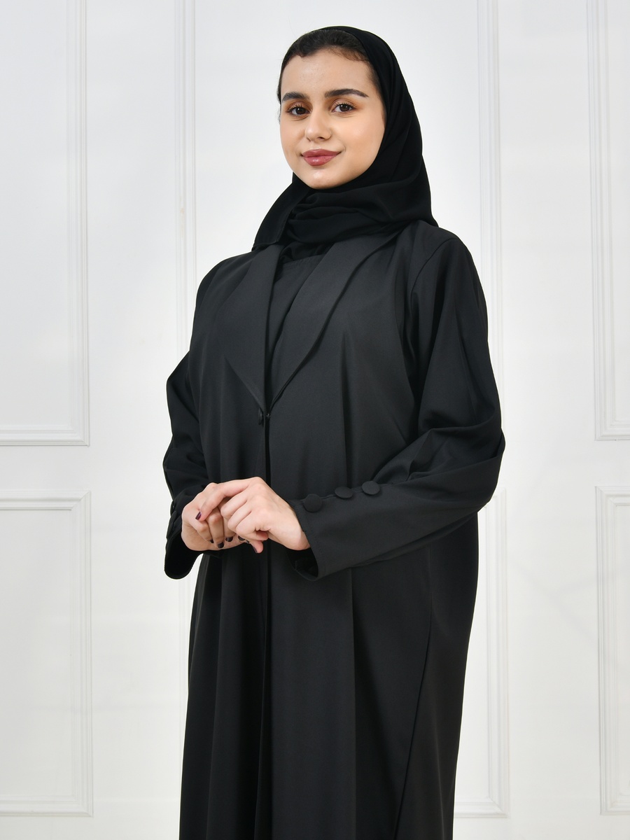 Girls Black Blazer Style Abaya