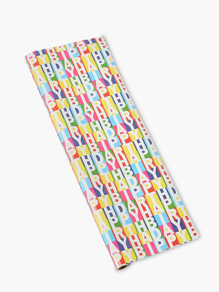 Happy Birthday Print Paper Gift Wrap - 70x300 cm