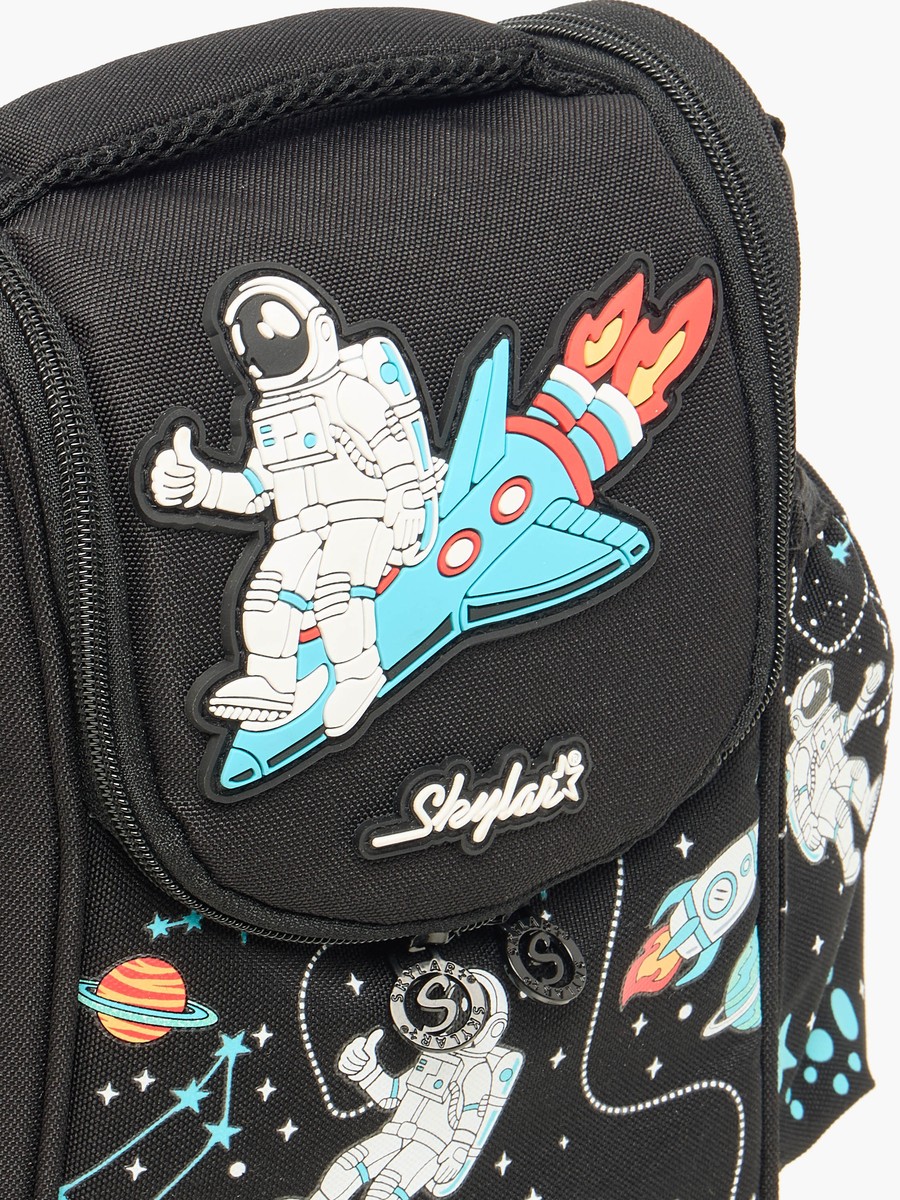 Astronaut Print Insulated Lunch Bag with Zip Closure