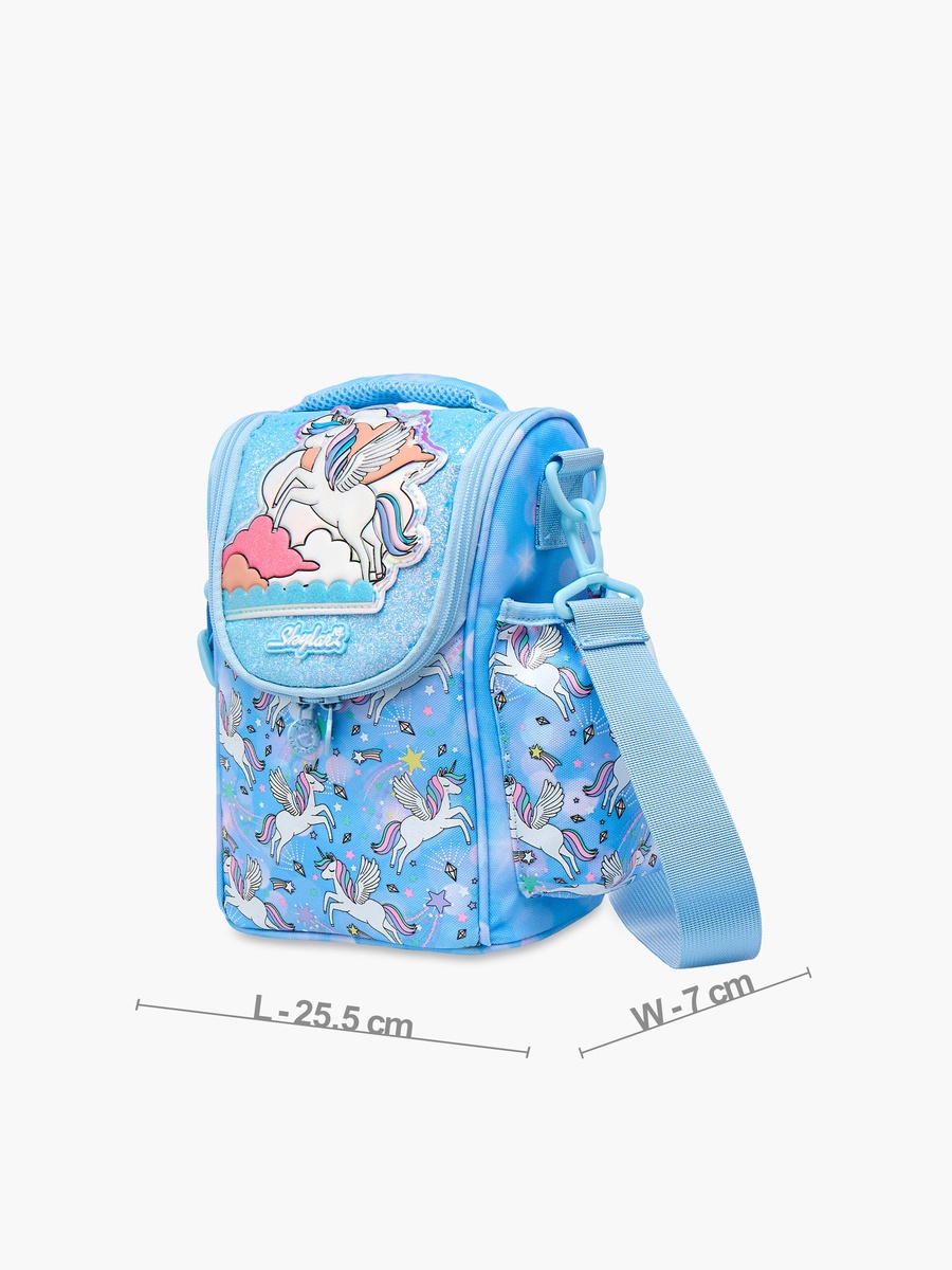 Unicorn Print Lunch Bag with Zip Closure