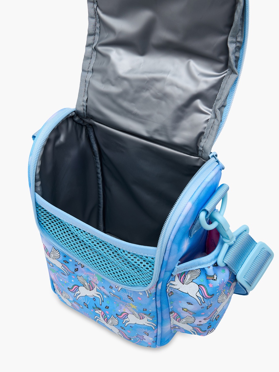 Unicorn Print Lunch Bag with Zip Closure