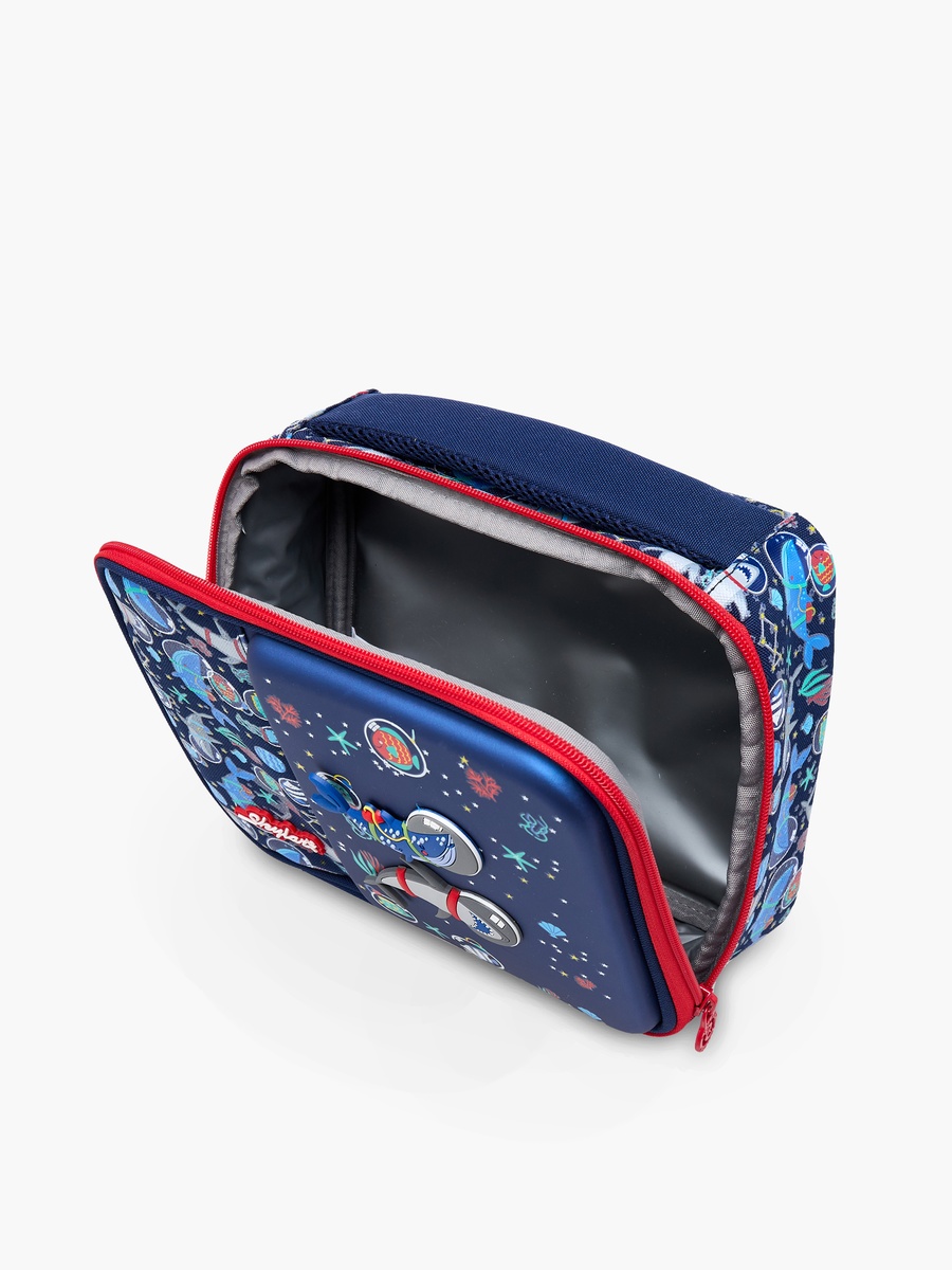 Astronaut Shark Print Lunch Bag with Zip Closure