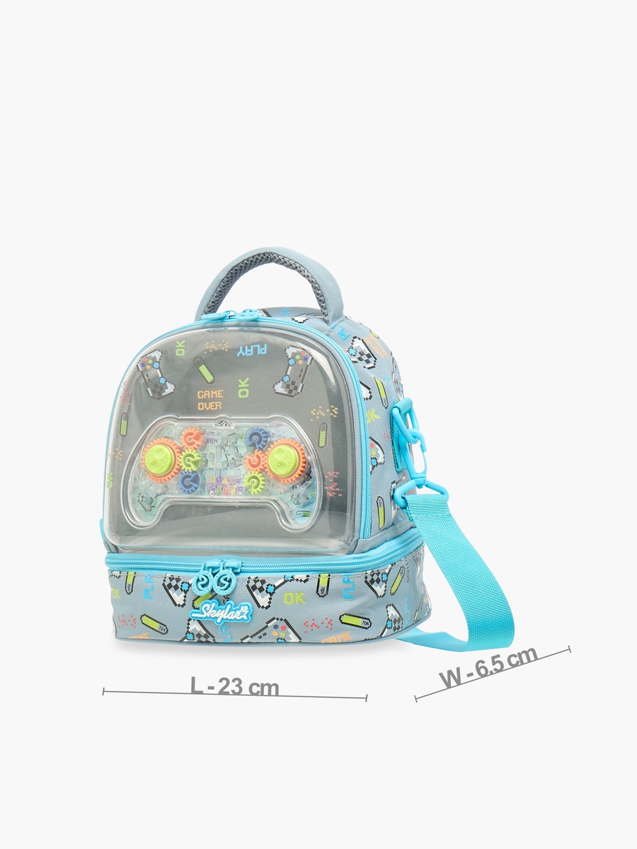 Gamer Print Lunch Bag with Zip Closure