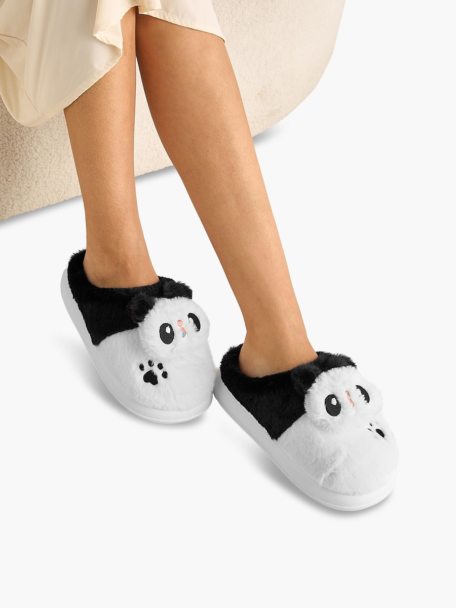 Panda Plush Bedroom Mules