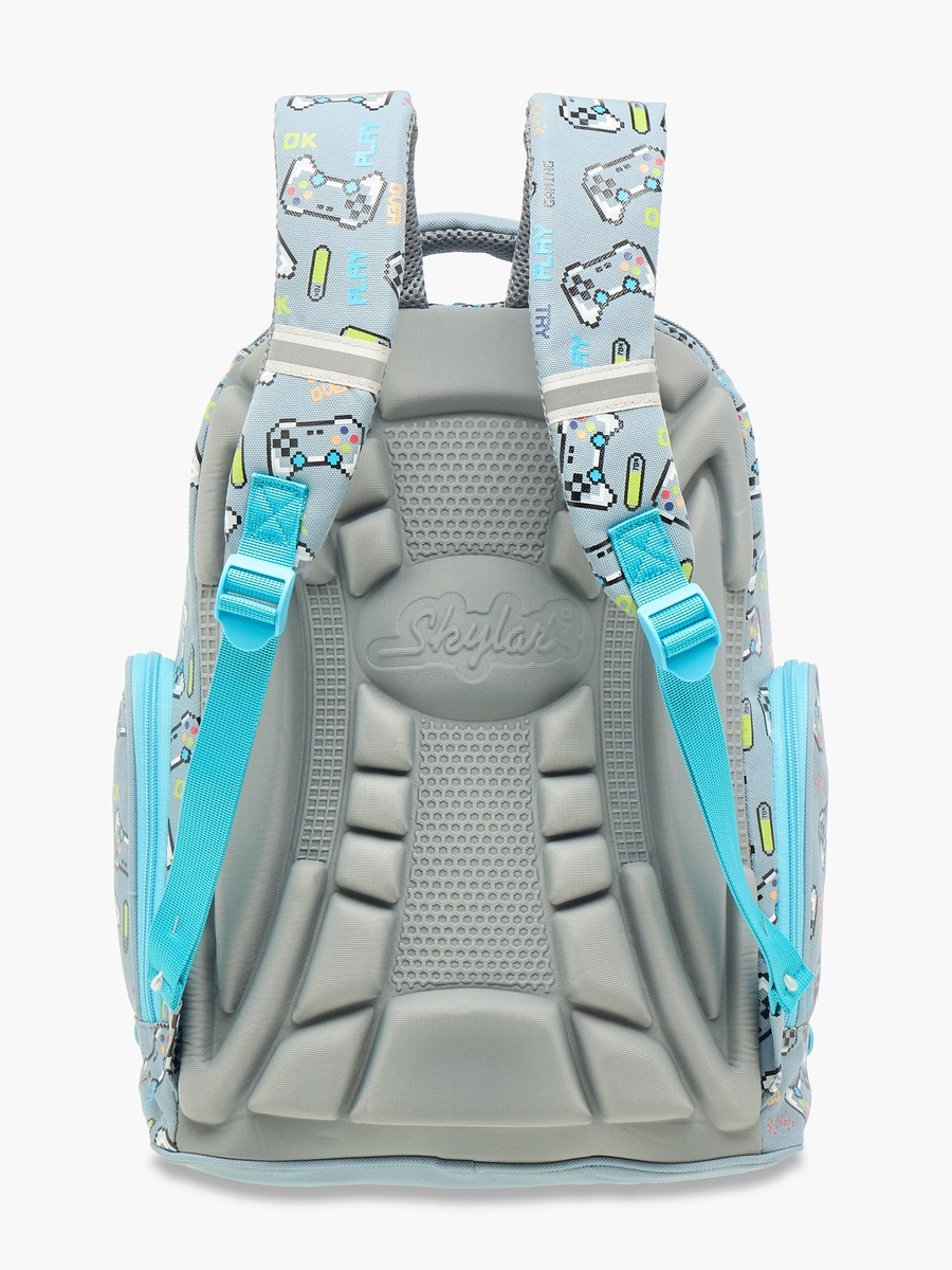 Gamer Print Backpack with Adjustable Straps and Zip Closure - 21x10x10 cm