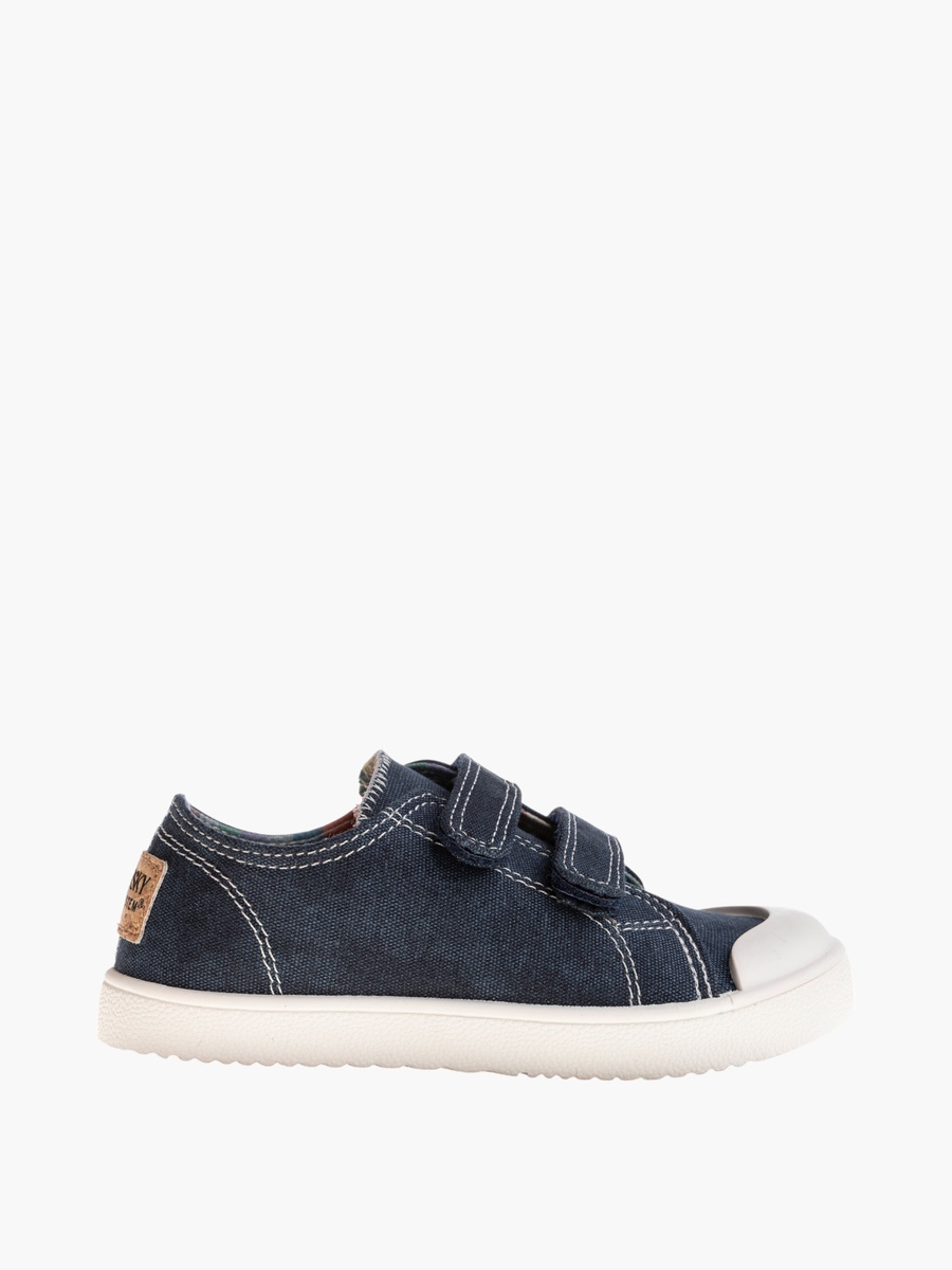 Panelled Sneakers with Hook and Loop Closure