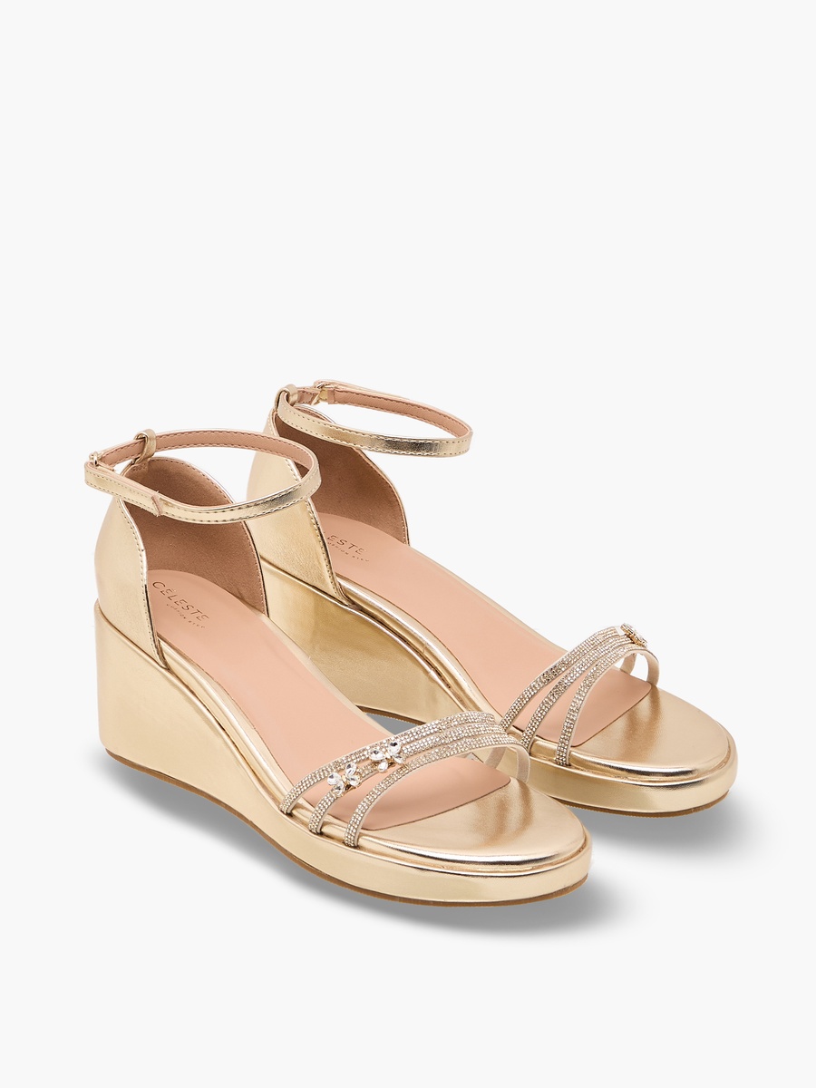 Embellished Wedge Heel Sandals