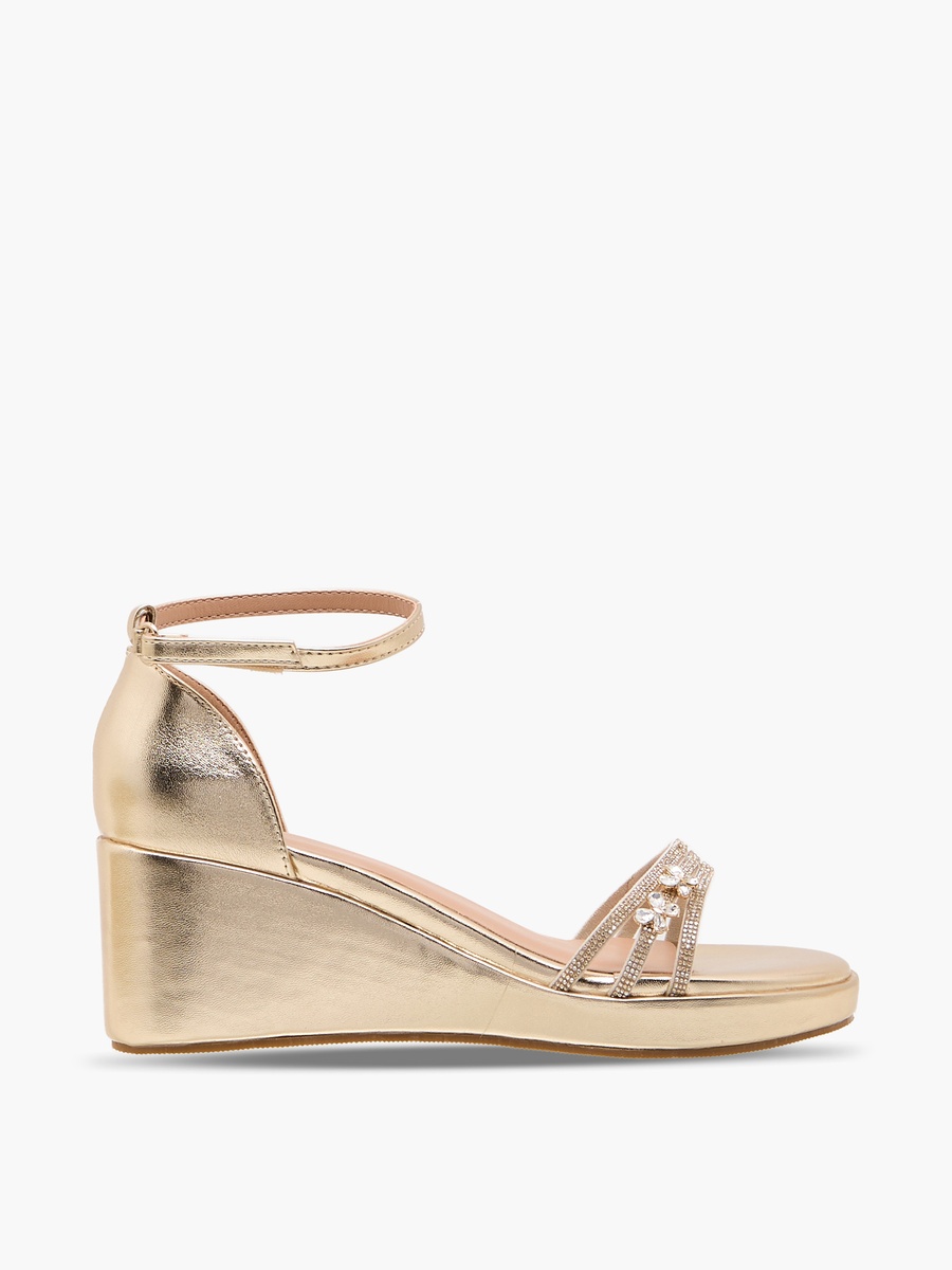 Embellished Wedge Heel Sandals