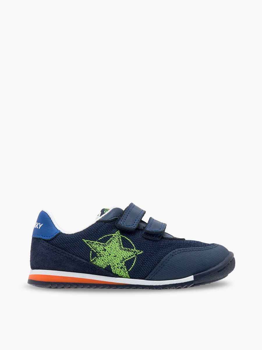 Printed Sports Shoes with Hook and Loop Closure