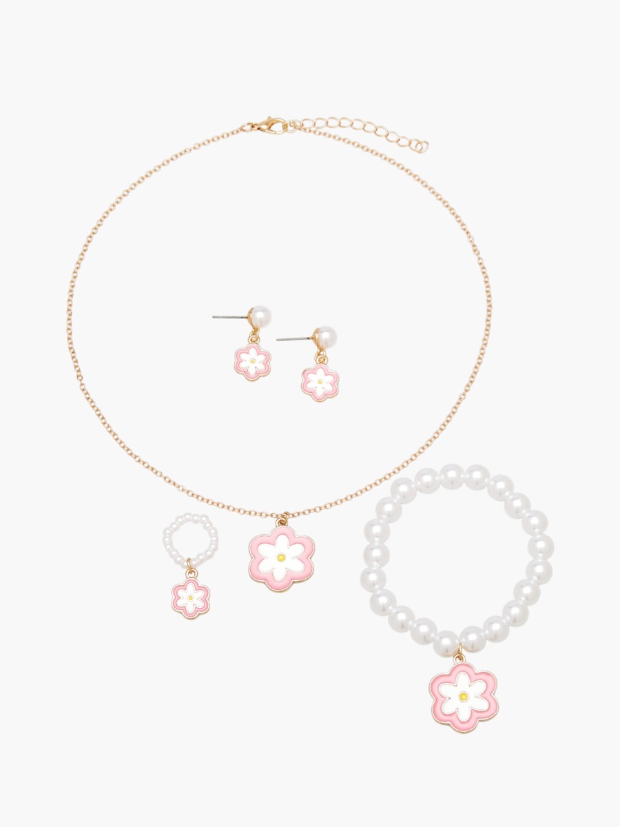 Jewellery Set with Floral Charm