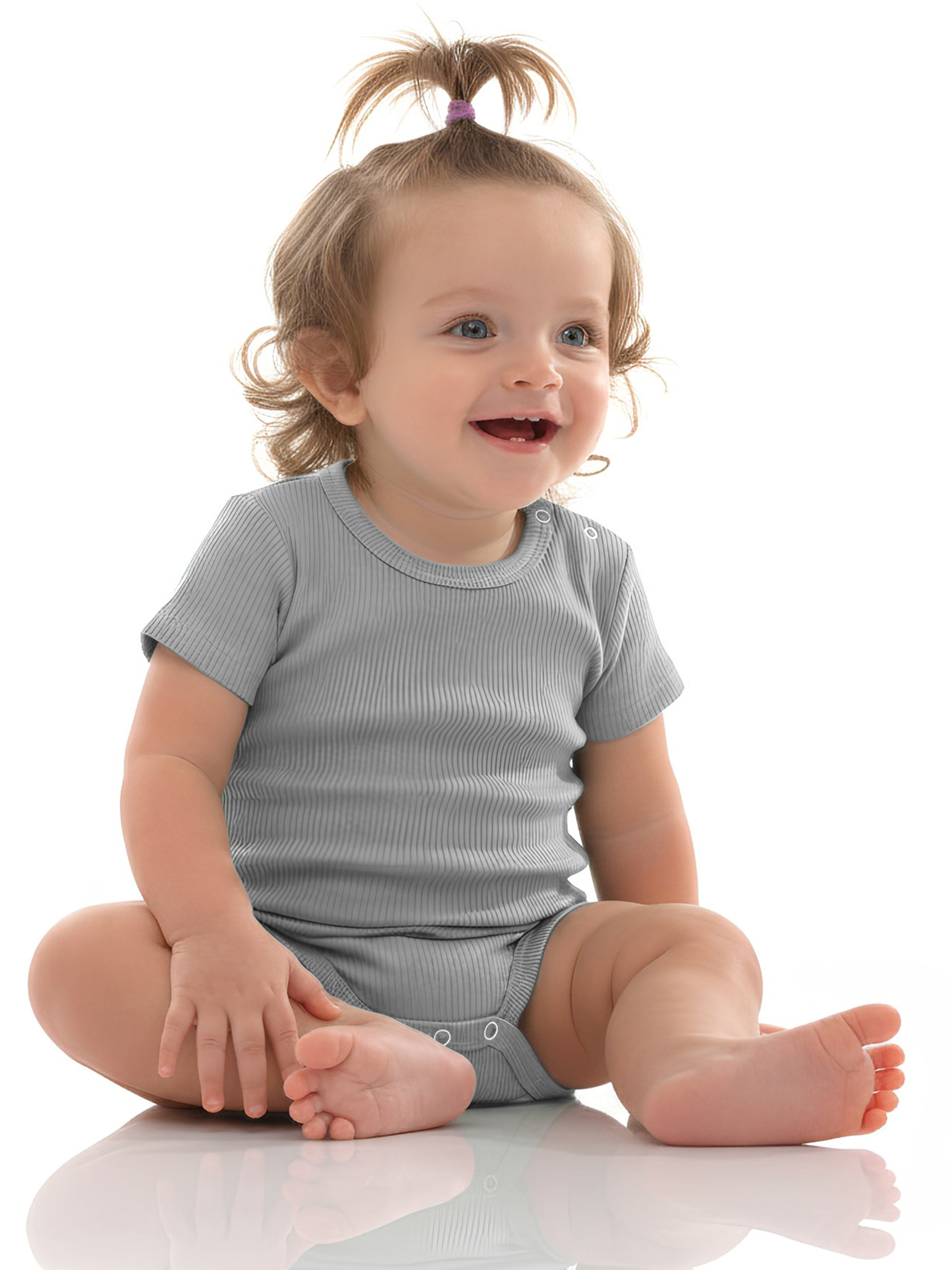 Premium Ribbed Cotton Short Sleeves Romper