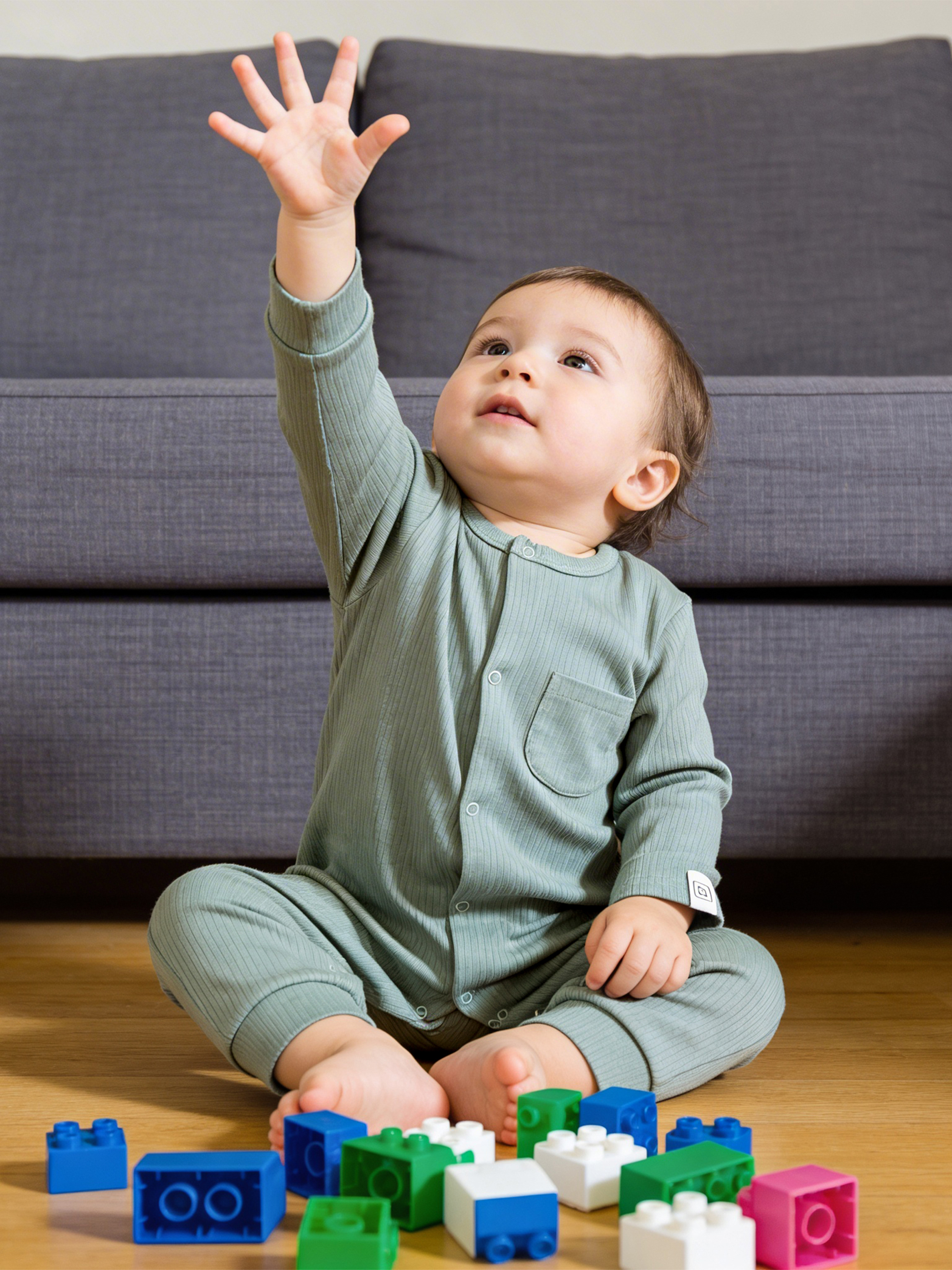 Premium Ribbed Cotton Sleepsuit/Romper