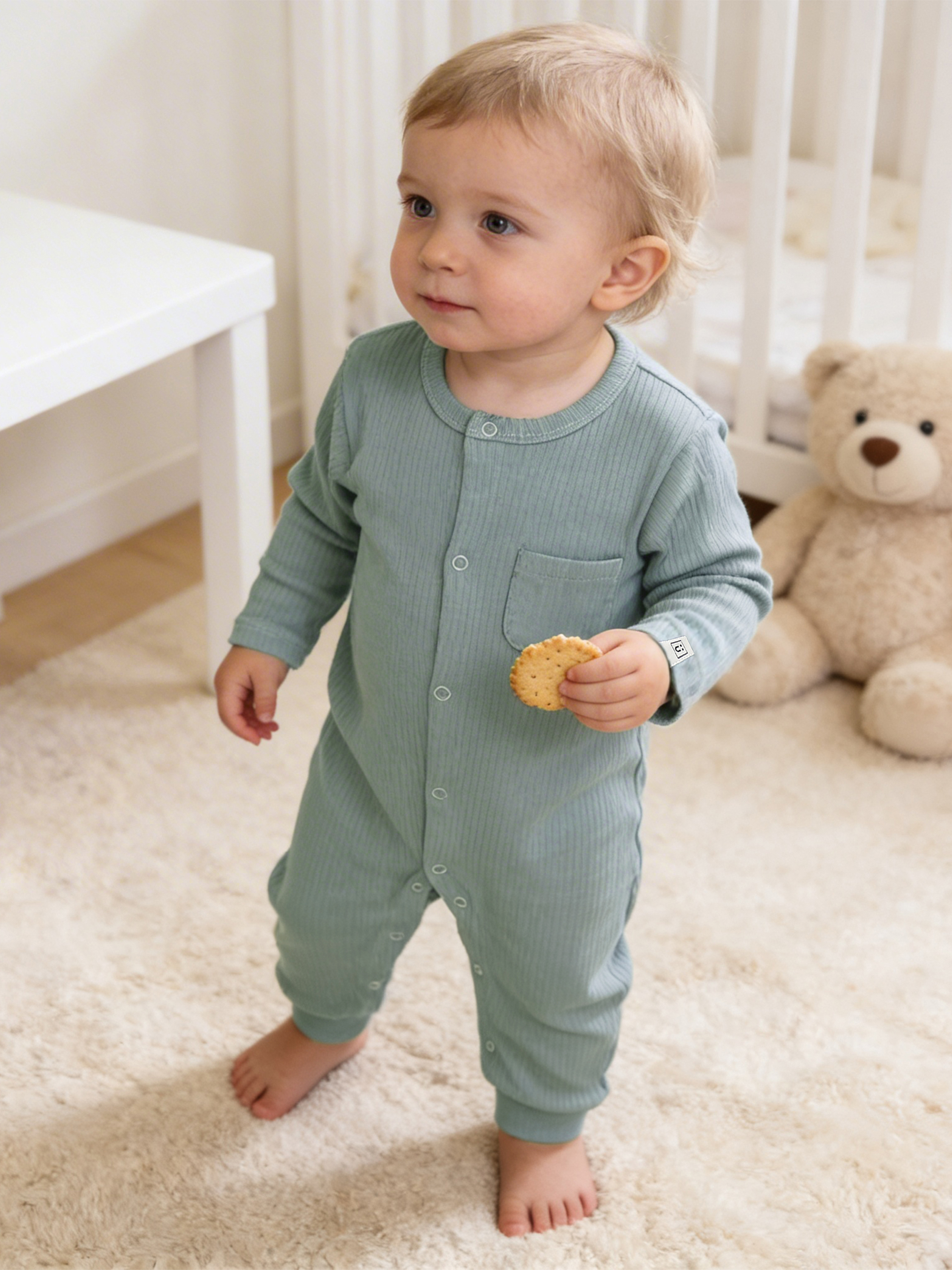 Premium Ribbed Cotton Sleepsuit/Romper